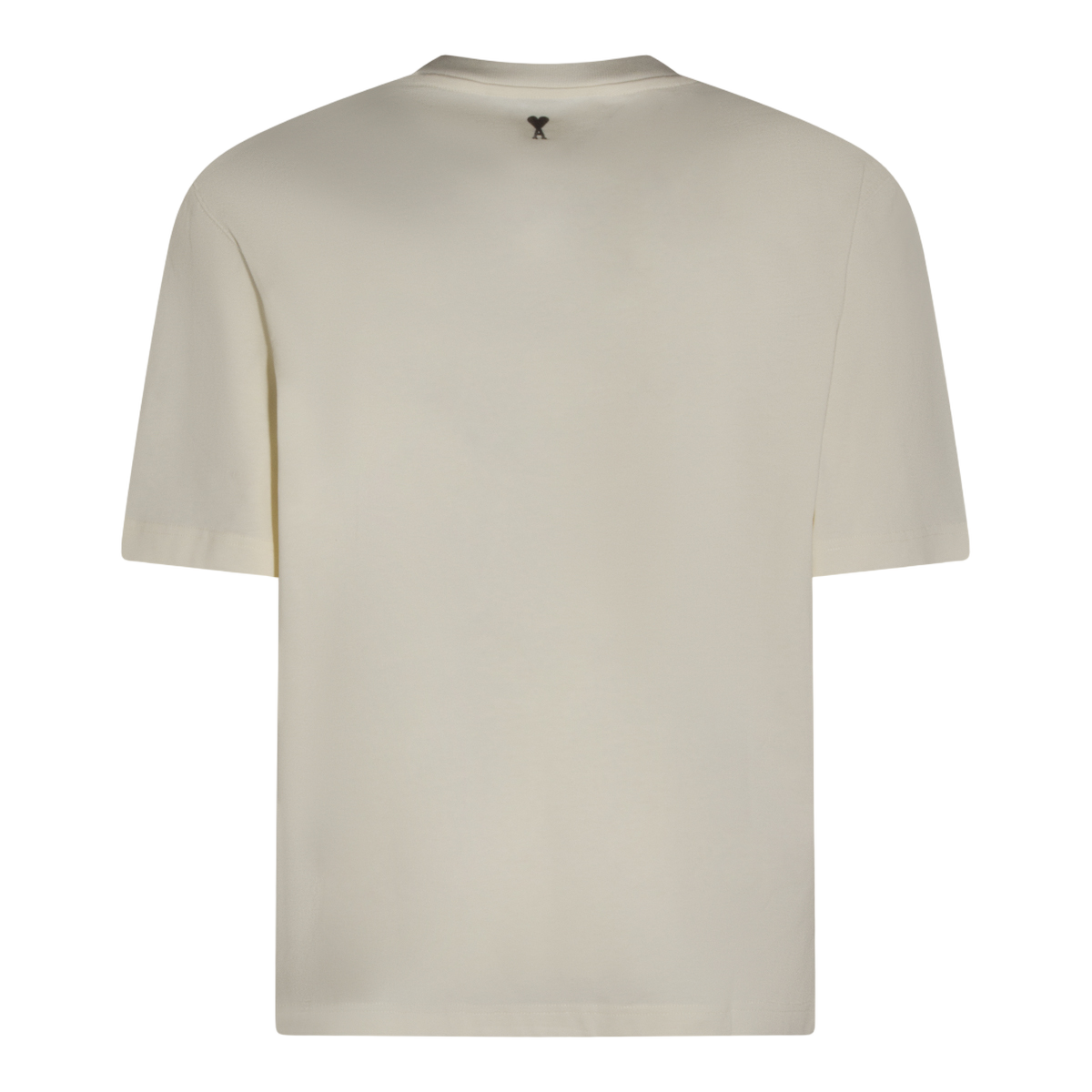 Beige Short-Sleeve T-Shirt with Bold Print
