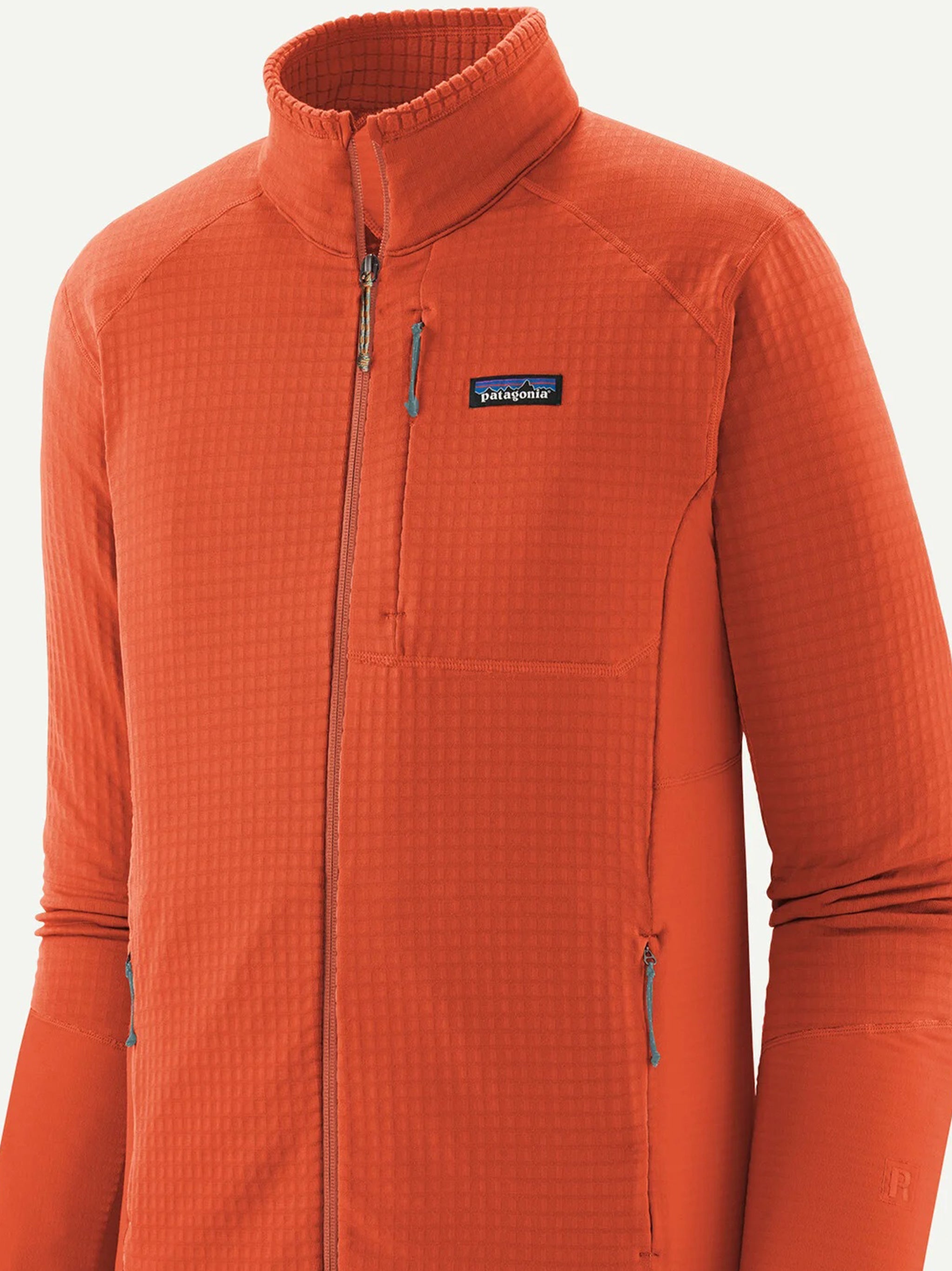 Orange R1 Jkt Textured Grid Active Jacket