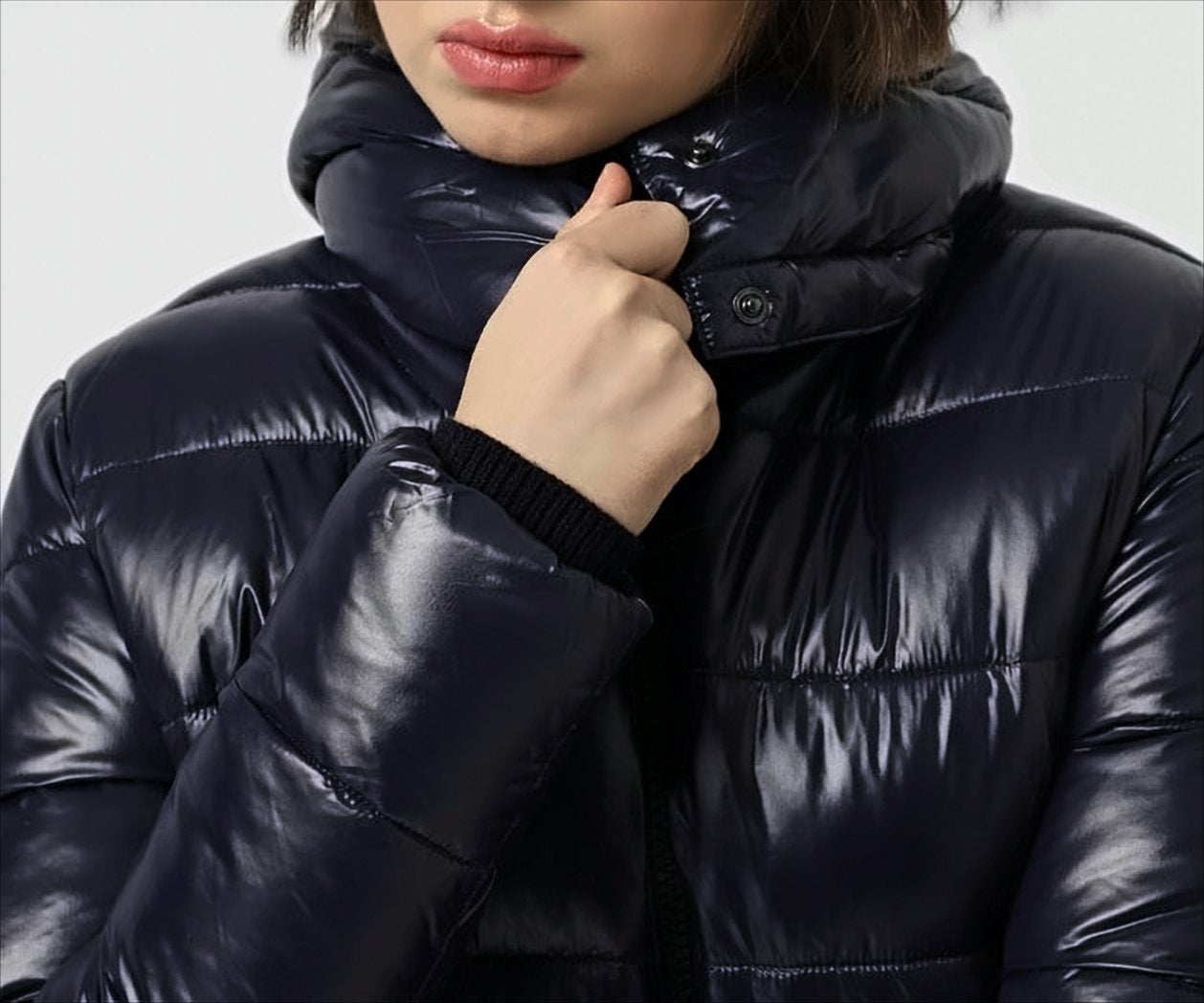 Down Coat With Lacquered Finish