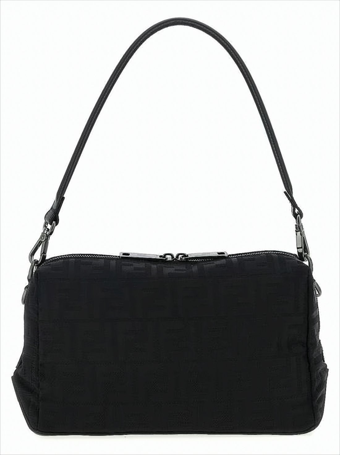 Rectangular Monogram Pattern Fendi Shoulder Bag