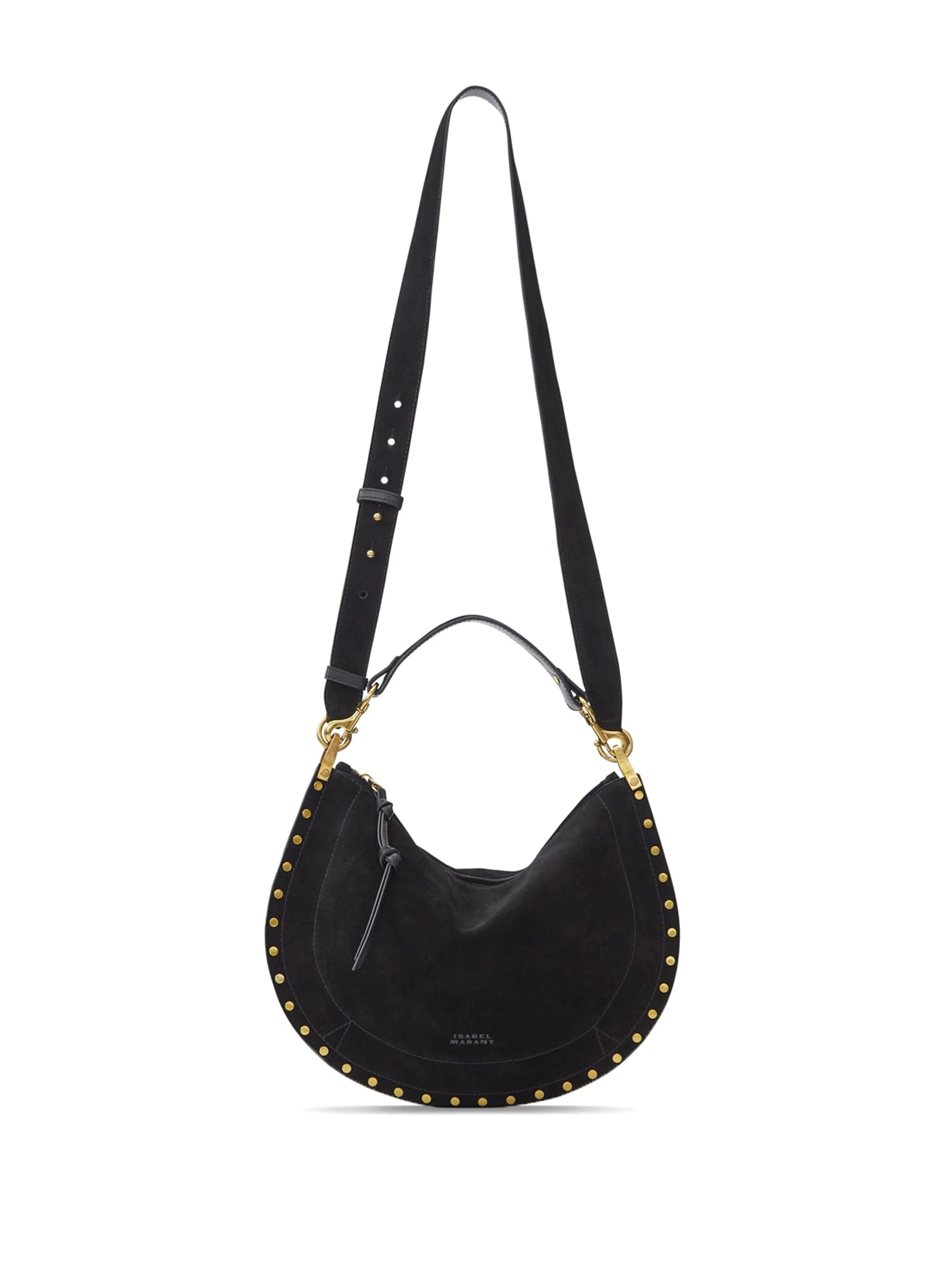 Black Oskan Soft Crescent Shoulder Bag