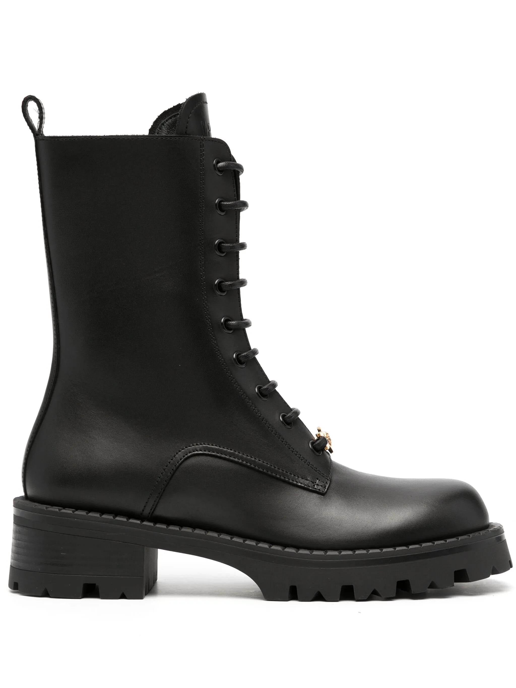 Calf Leather Ankle Boots with Sculpted Sole