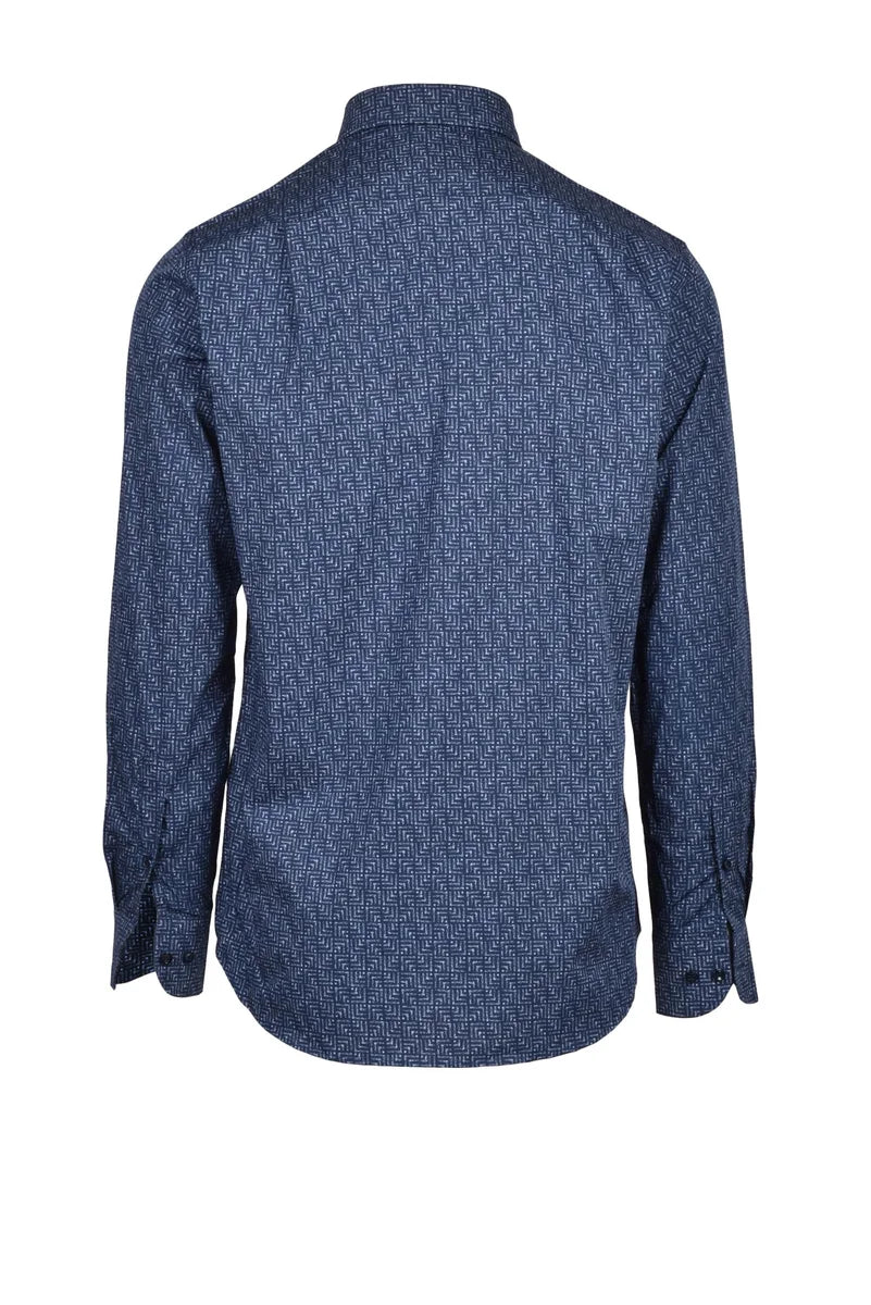 Tailored Long-Sleeve Shirt with Pattern