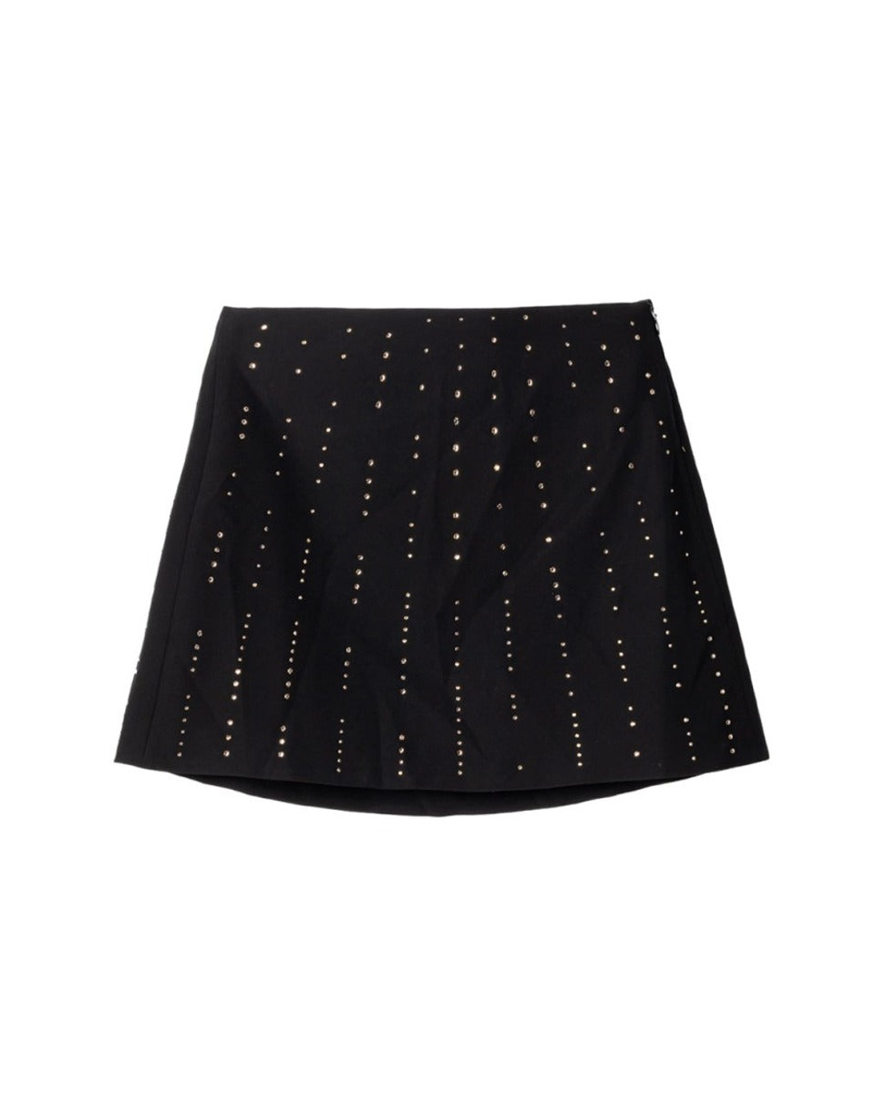 Flared Black Mini Skirt