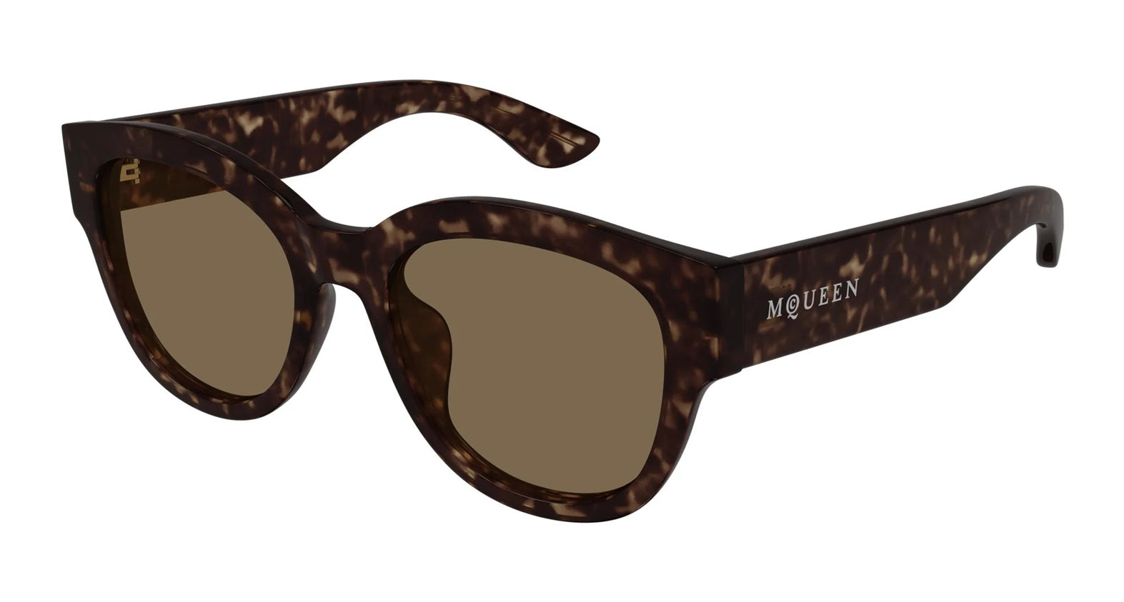 Oversized Cat-Eye Sunglasses with Glossy Black Frame