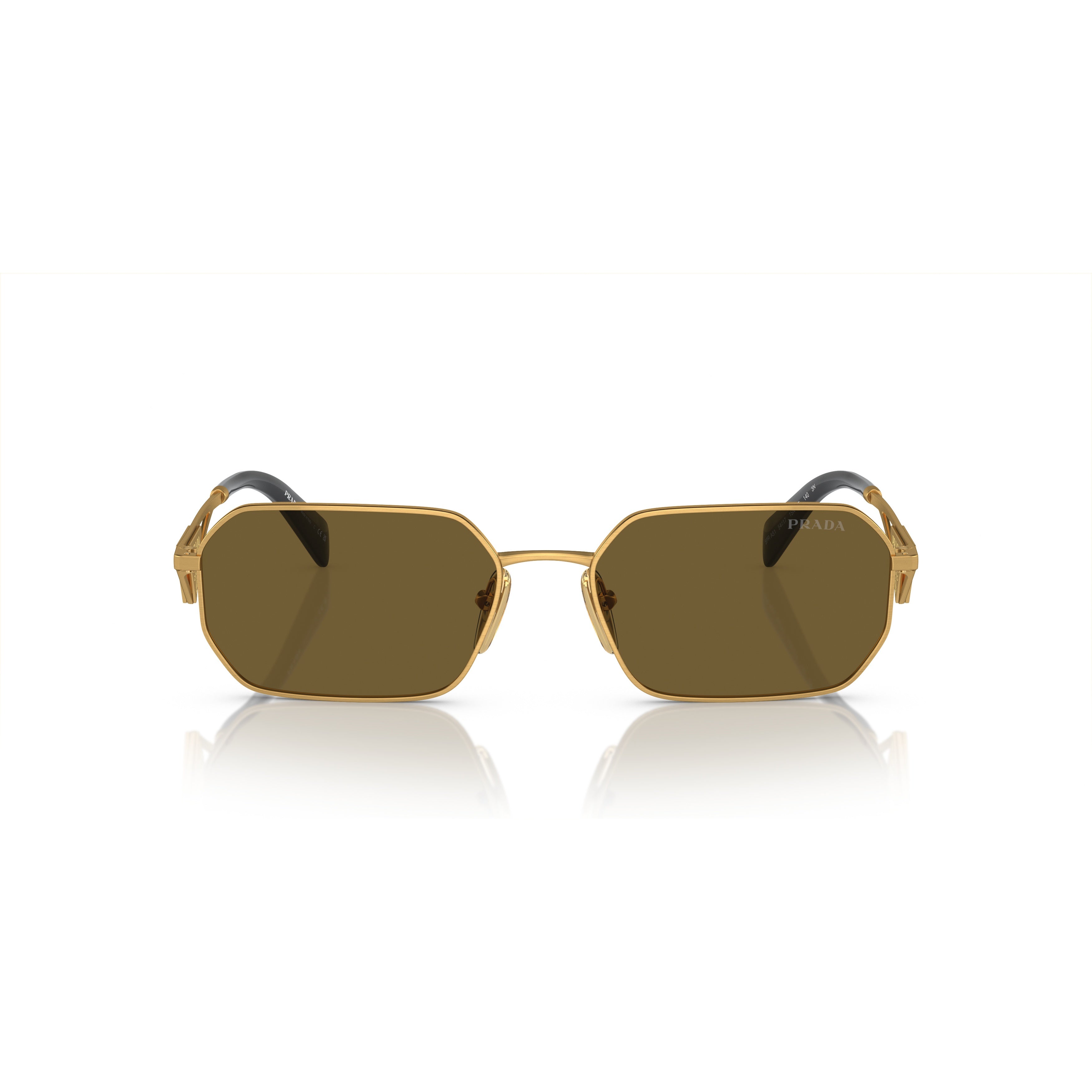 0pr A51s Geometric Gold Metal Frame Sunglasses