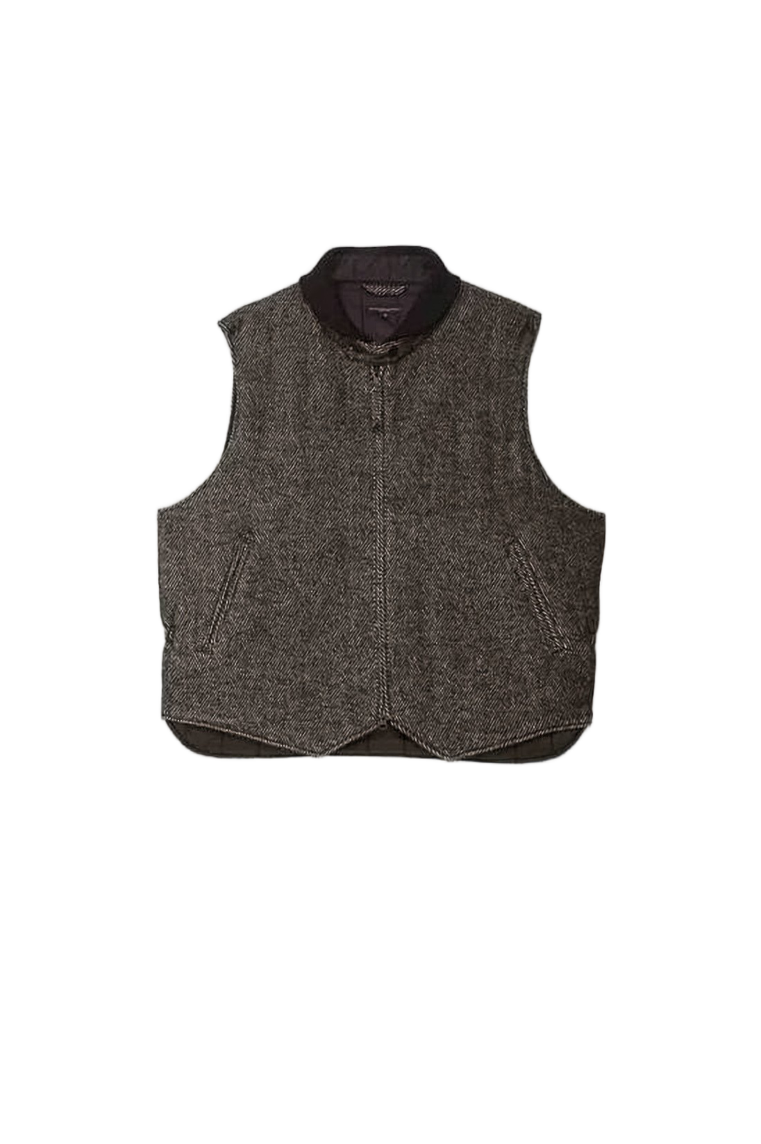 Textured Wool-Blend Cropped Vest