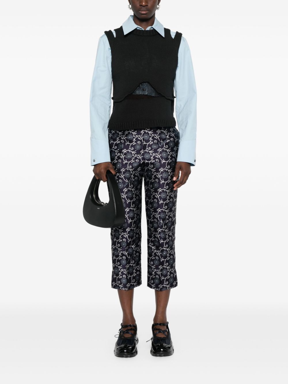 Midnight Blue Cropped Trousers