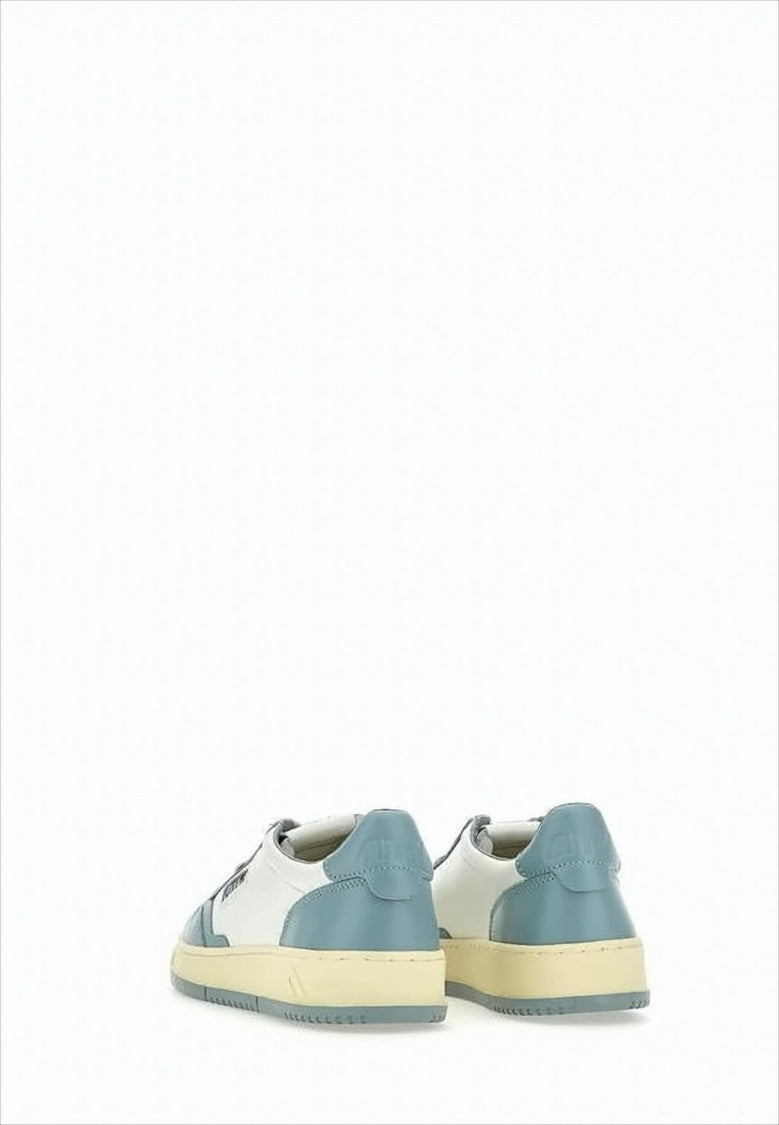 Autry Low-Top Sneakers with Smooth Leather Panels and Perforated Detailing