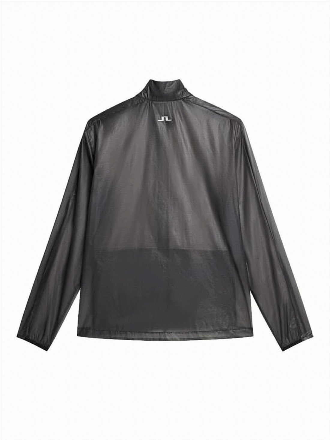 Translucent Black Nylon Jacket with Stand Collar