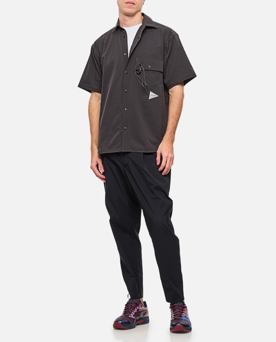 Short Sleeve Button-Down Shirt With Welt Pocket