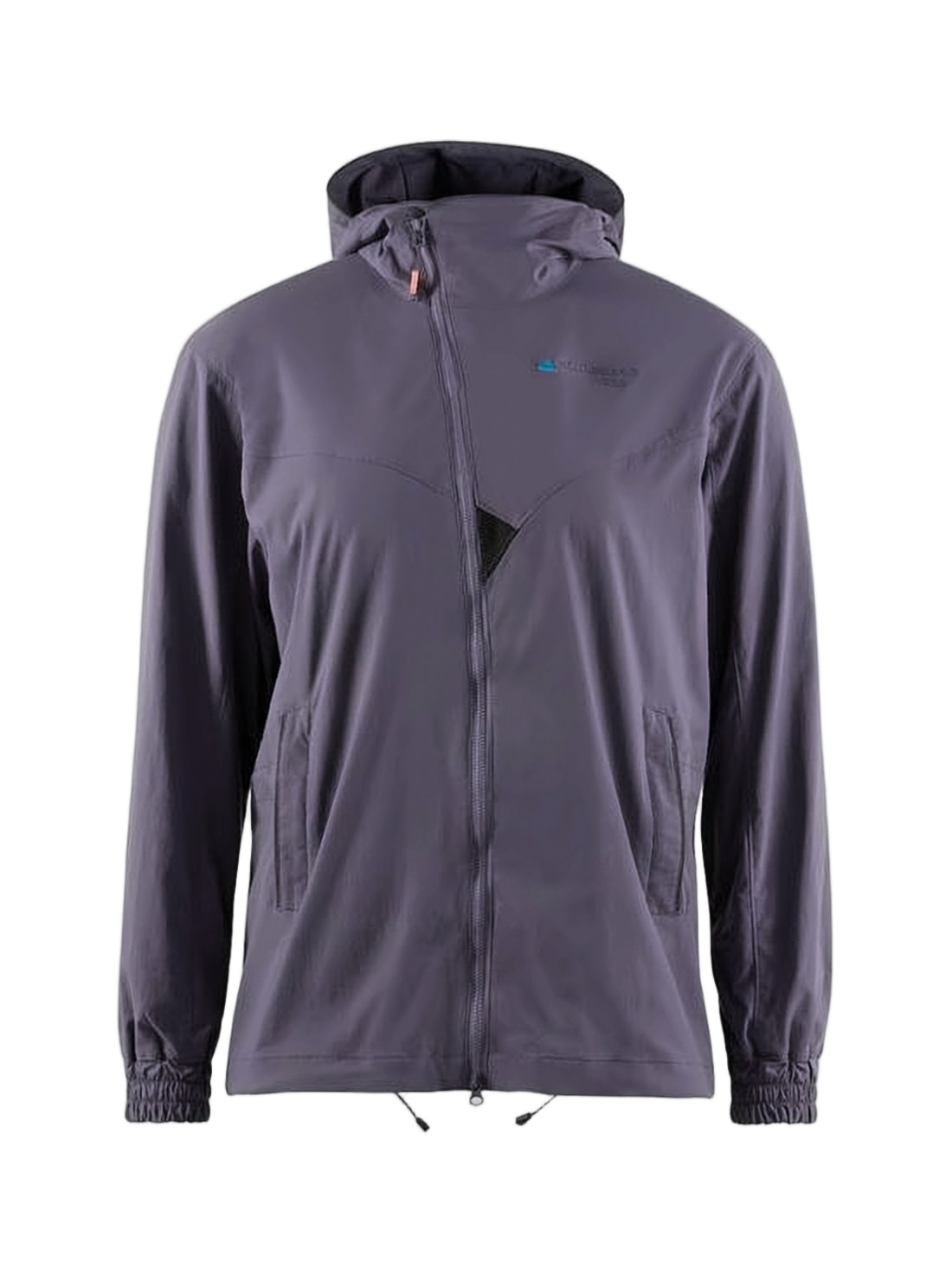 Minimalist Purple Jacket With Hood And Zipper Closure
