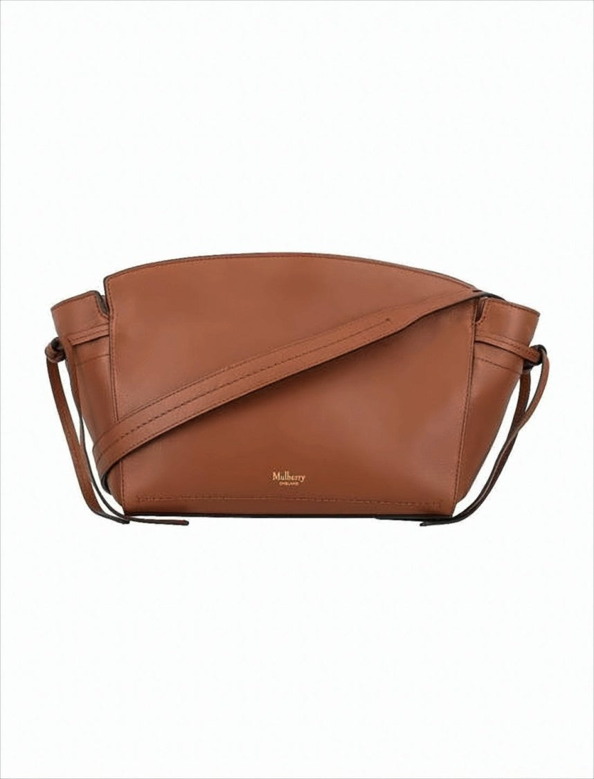 Structured Calf Leather Crossbody Bag with Adjustable Strap