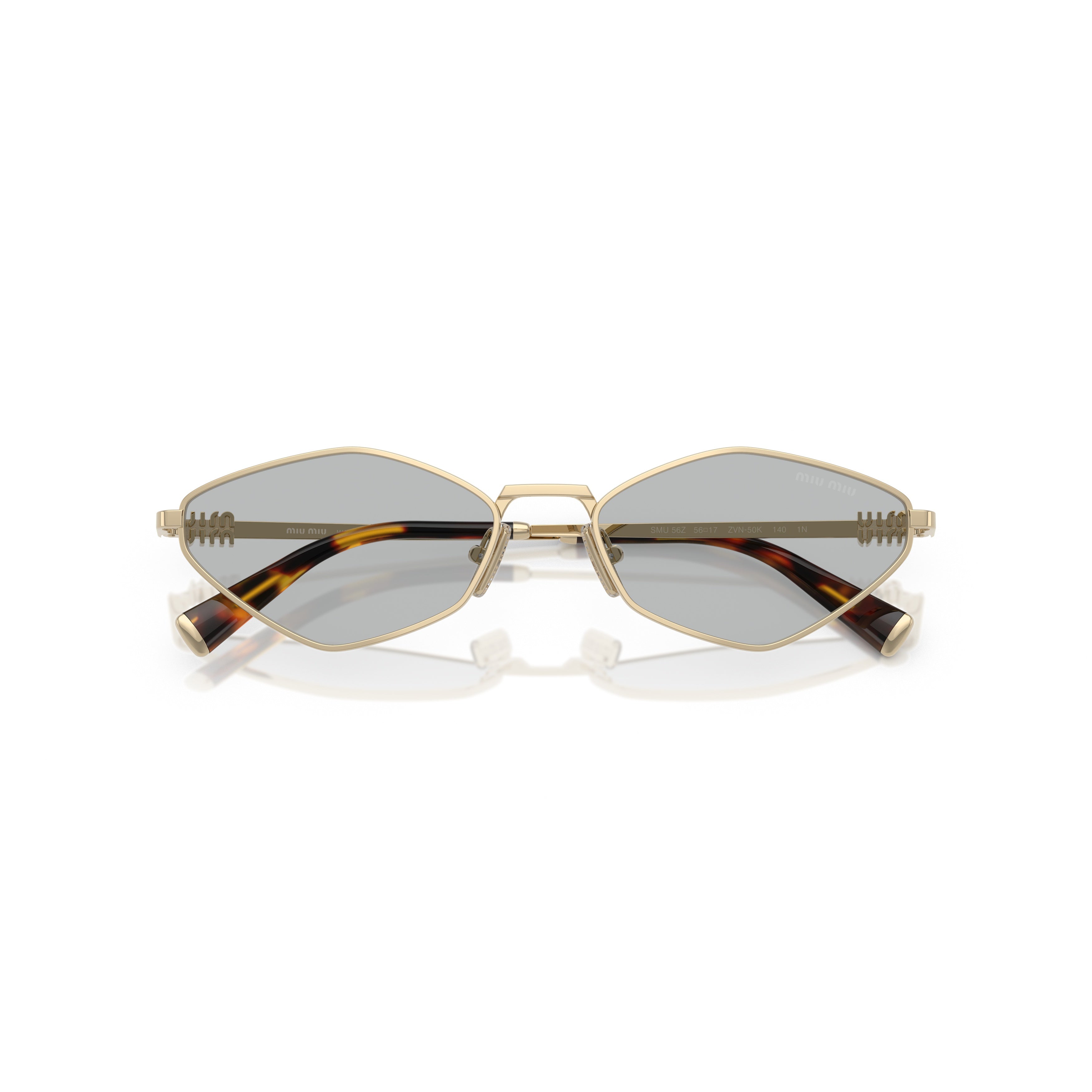 0mu 56zs Angular Geometric Metal Sunglasses