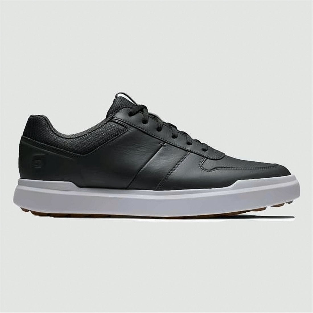 Smooth Leather Sneakers with Padded Collar