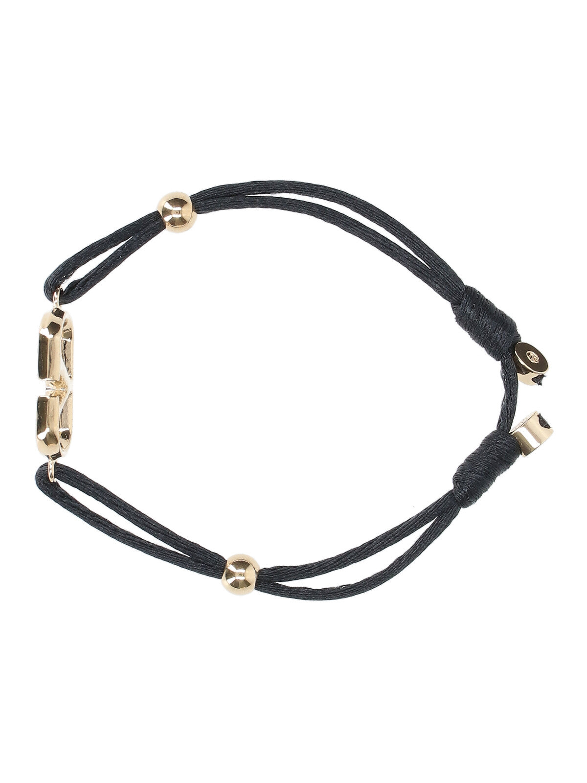 Black Fabric VLogo Signature Bracelet