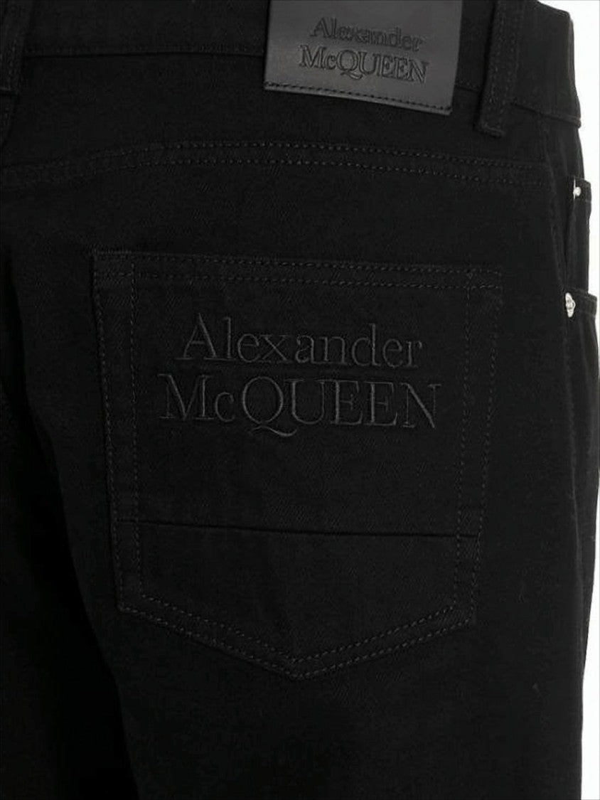 Classic Tailored Black Straight Pants with Subtle Logo
