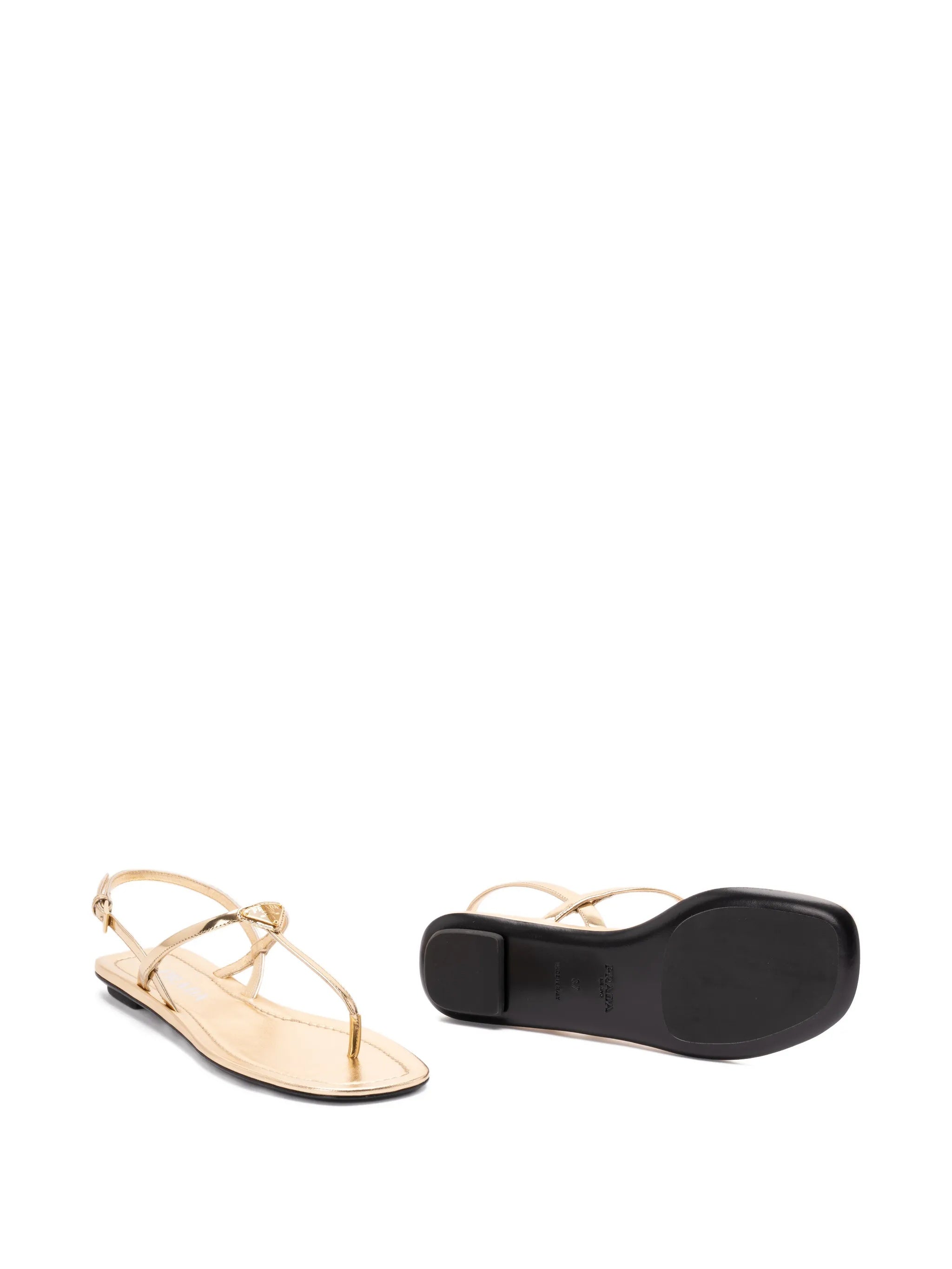 Minimalist Gold Metallic Flat Sandals