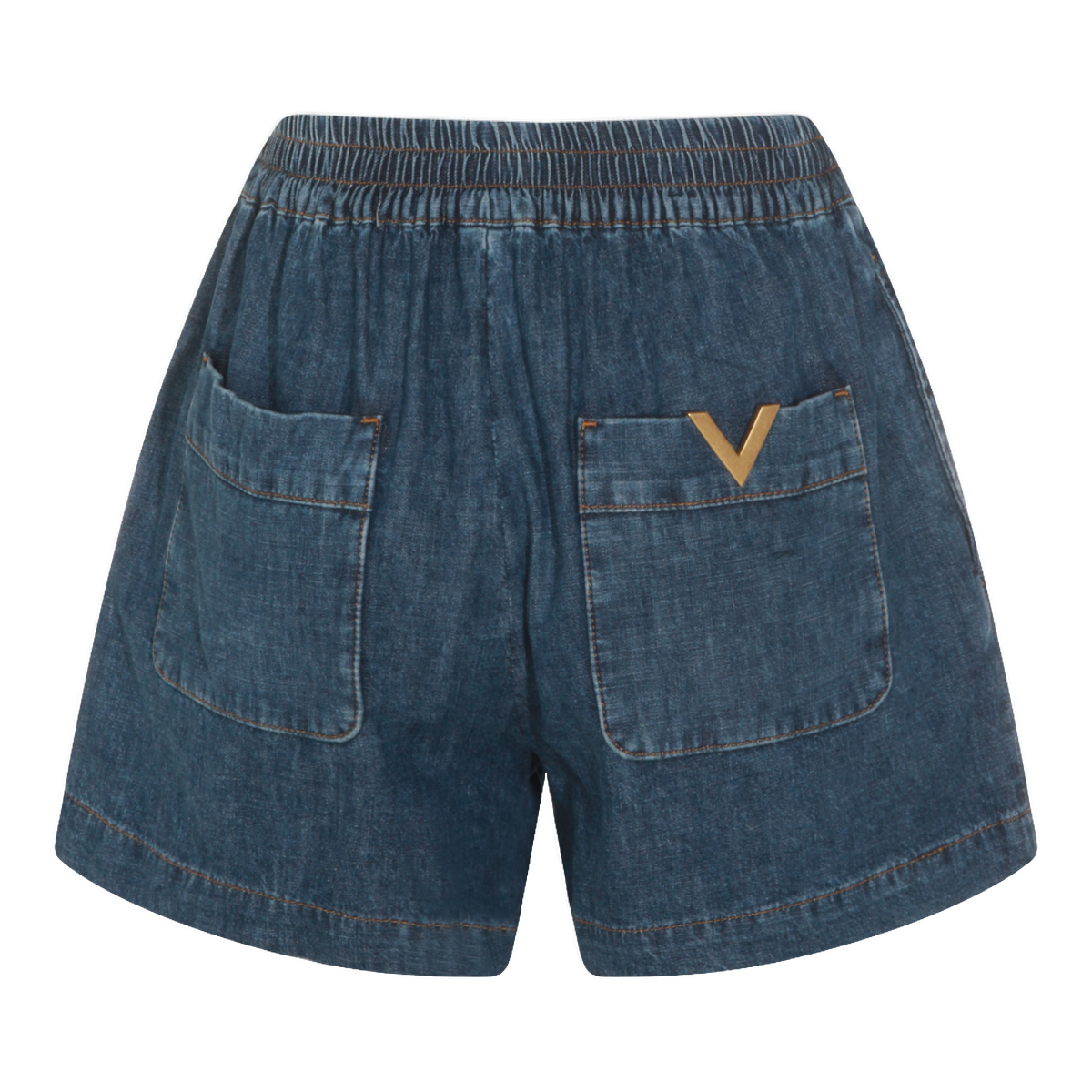Relaxed-Fit Denim Shorts With Drawstring