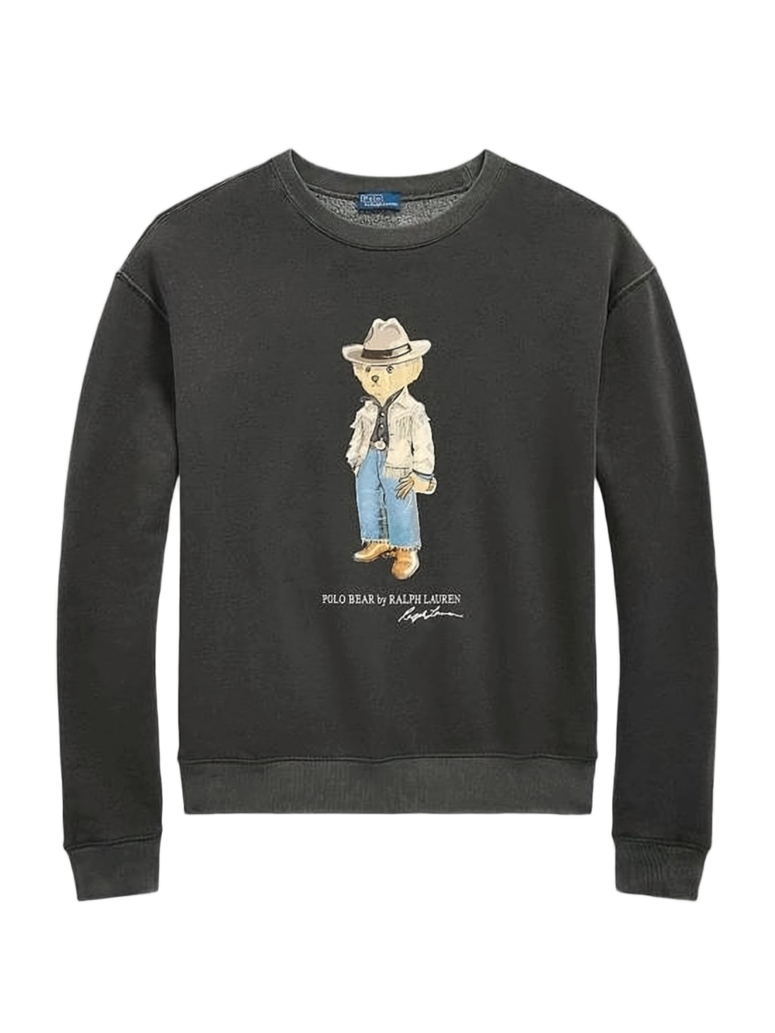 Casual Long-Sleeve Sweatshirt with Graphic Bear Design