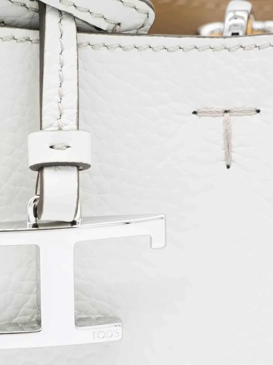 Textured Calf Leather Micro Tote Bag