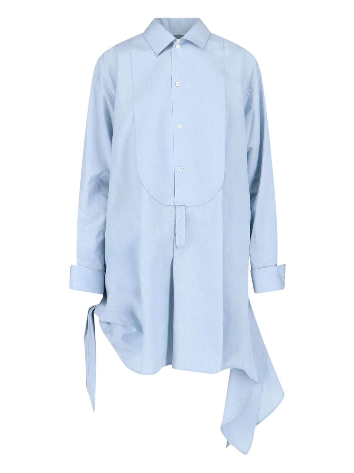 Blue Classic Anchor Embroidered Shirt Dress