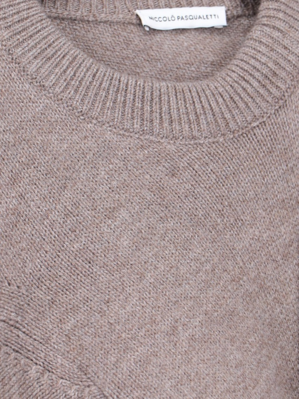 Asymmetrical Unstructured Sweater In Beige