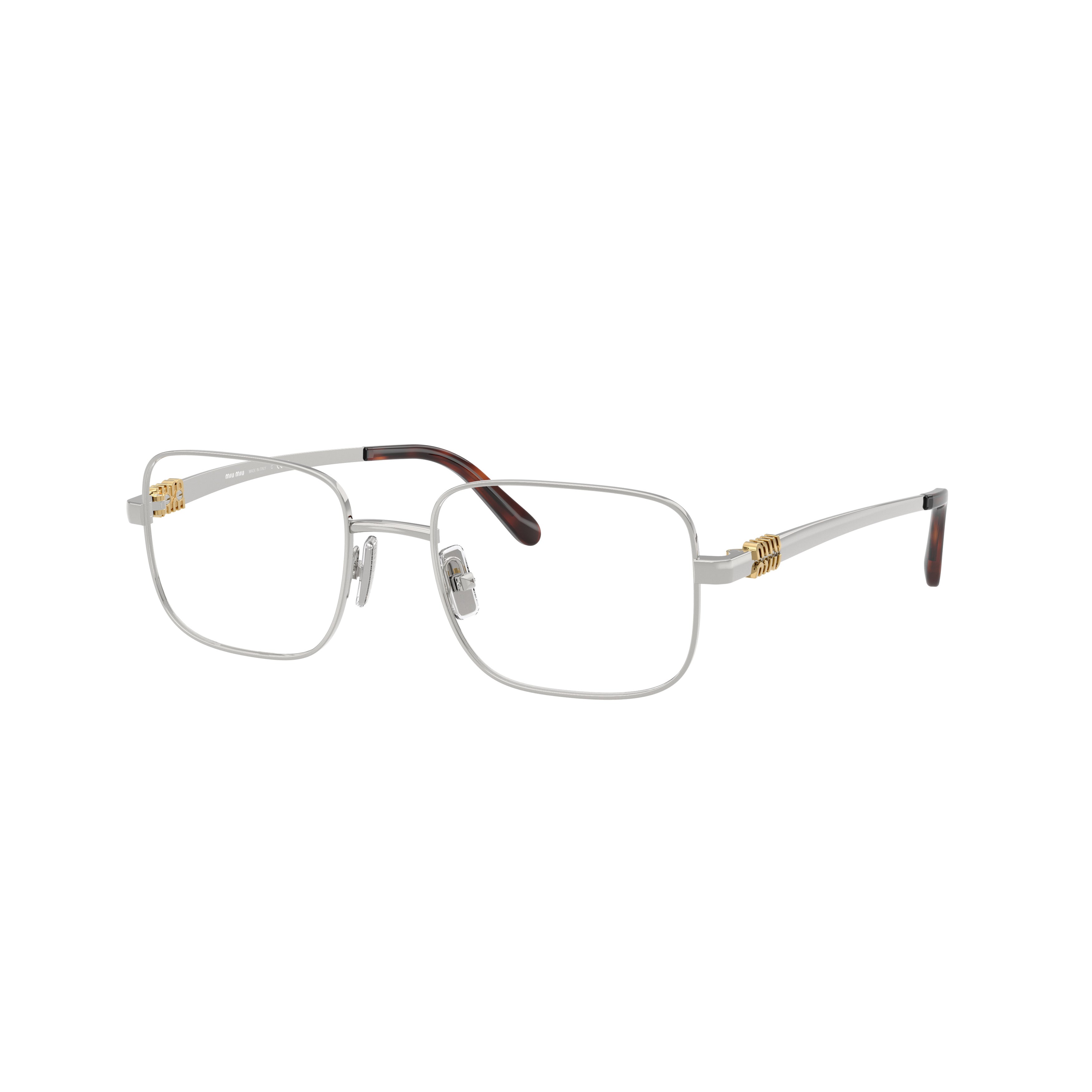 0mu 51zv Rectangular Metal Frame Eyeglasses