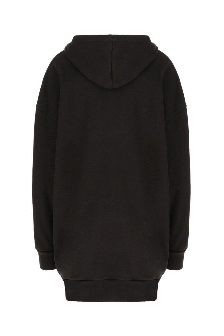 Relaxed-Fit Black Hoodie with Kangaroo Pocket and Drawstring