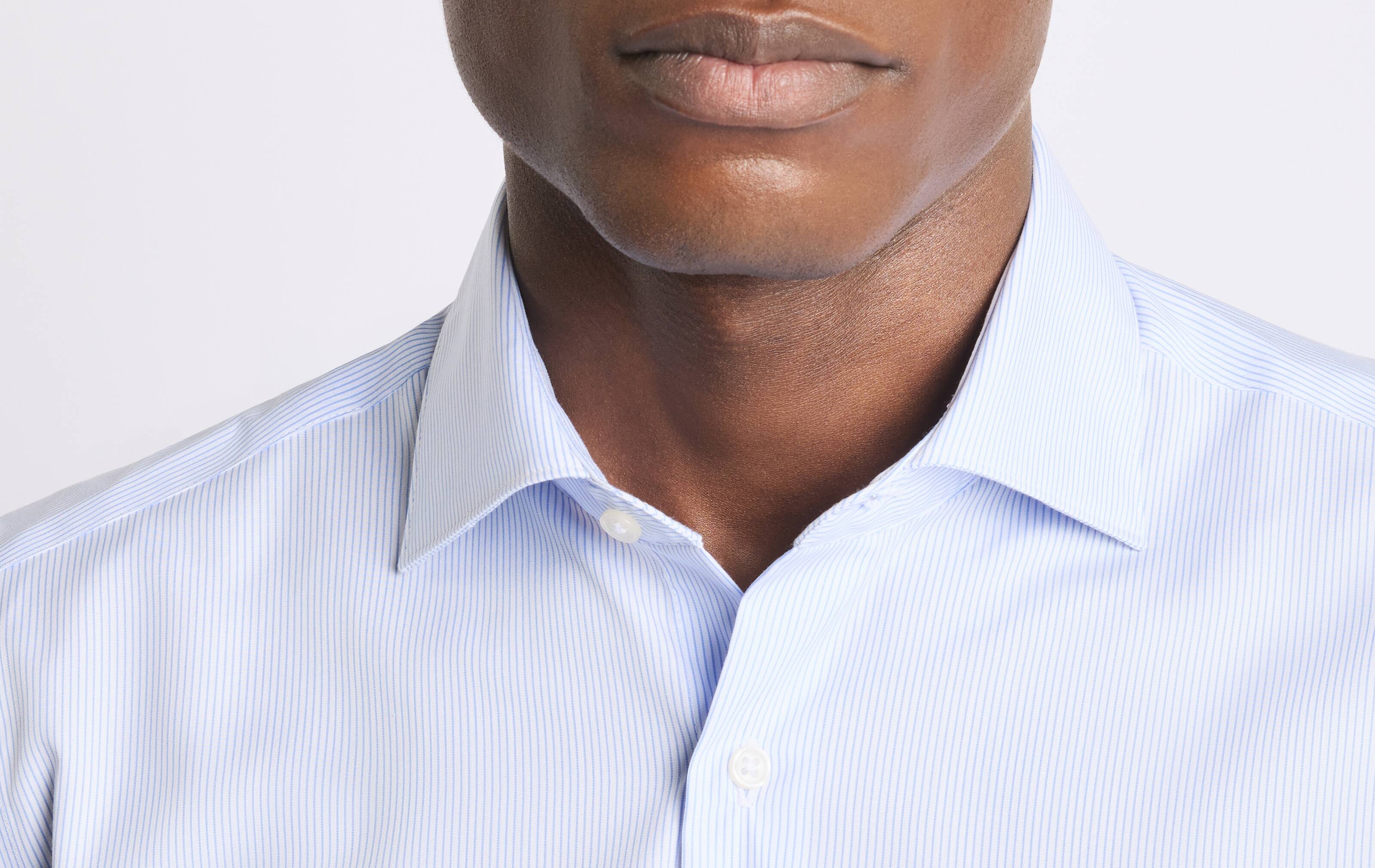 French Collar Travel Shirt in Electric Blue