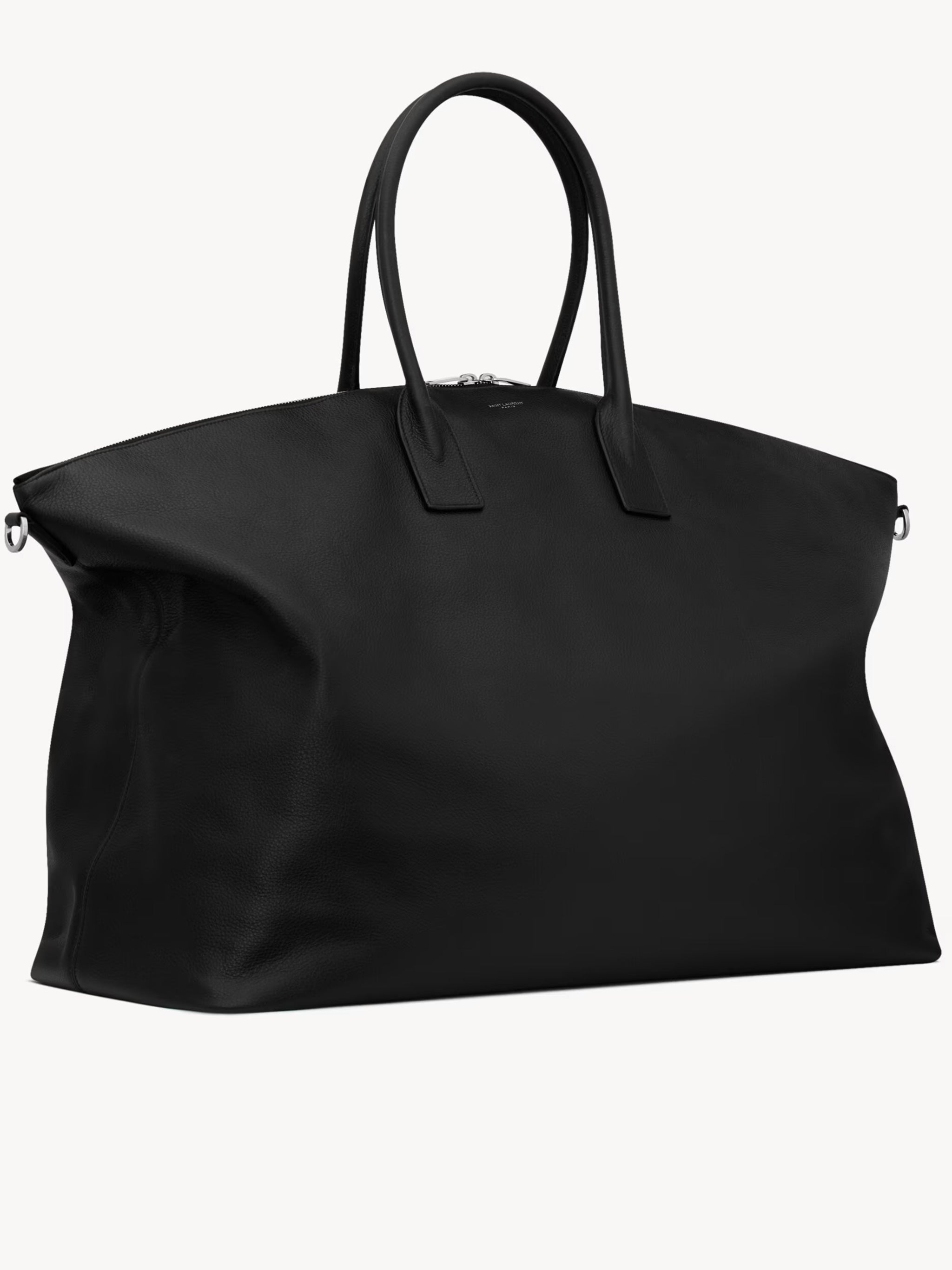 Black Bowling Rectangular Leather Duffle