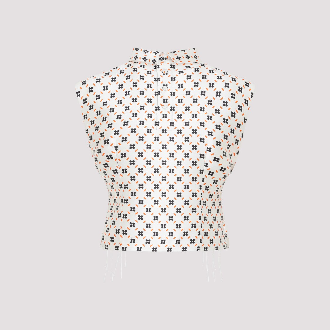 Chalk Floral Cropped Sleeveless Top
