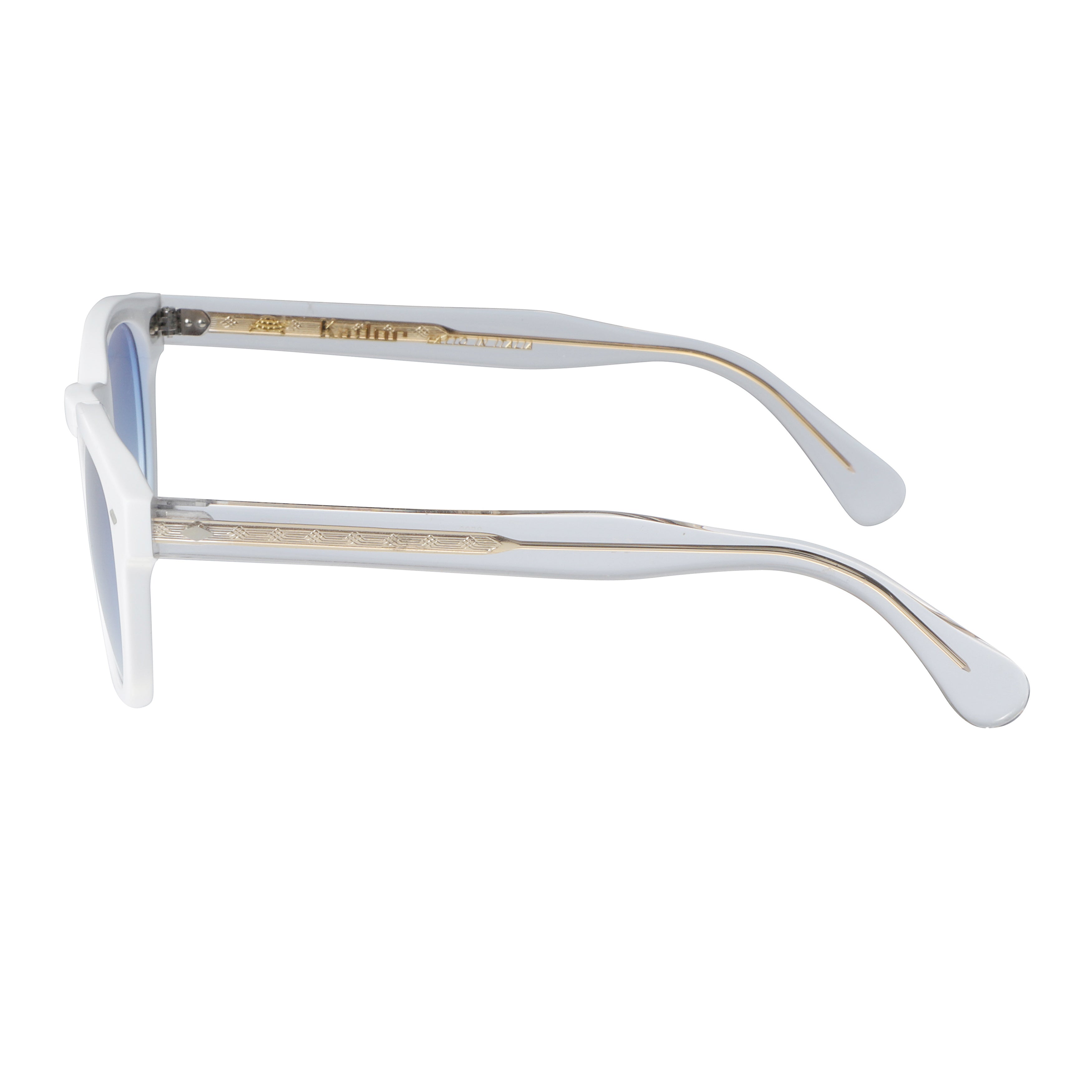 Jolly Cal 49 Gradient Blue-Tinted Rounded Frame Sunglasses