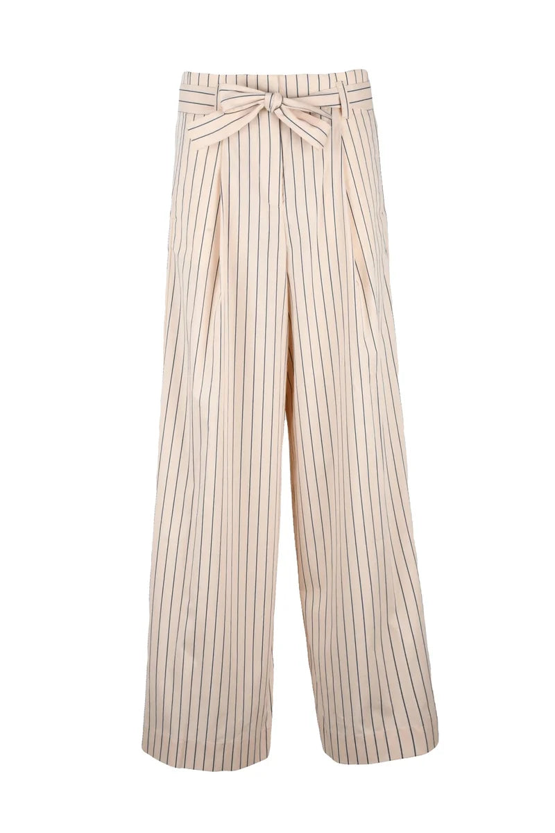 High-Waisted Pinstripe Palazzo Pants