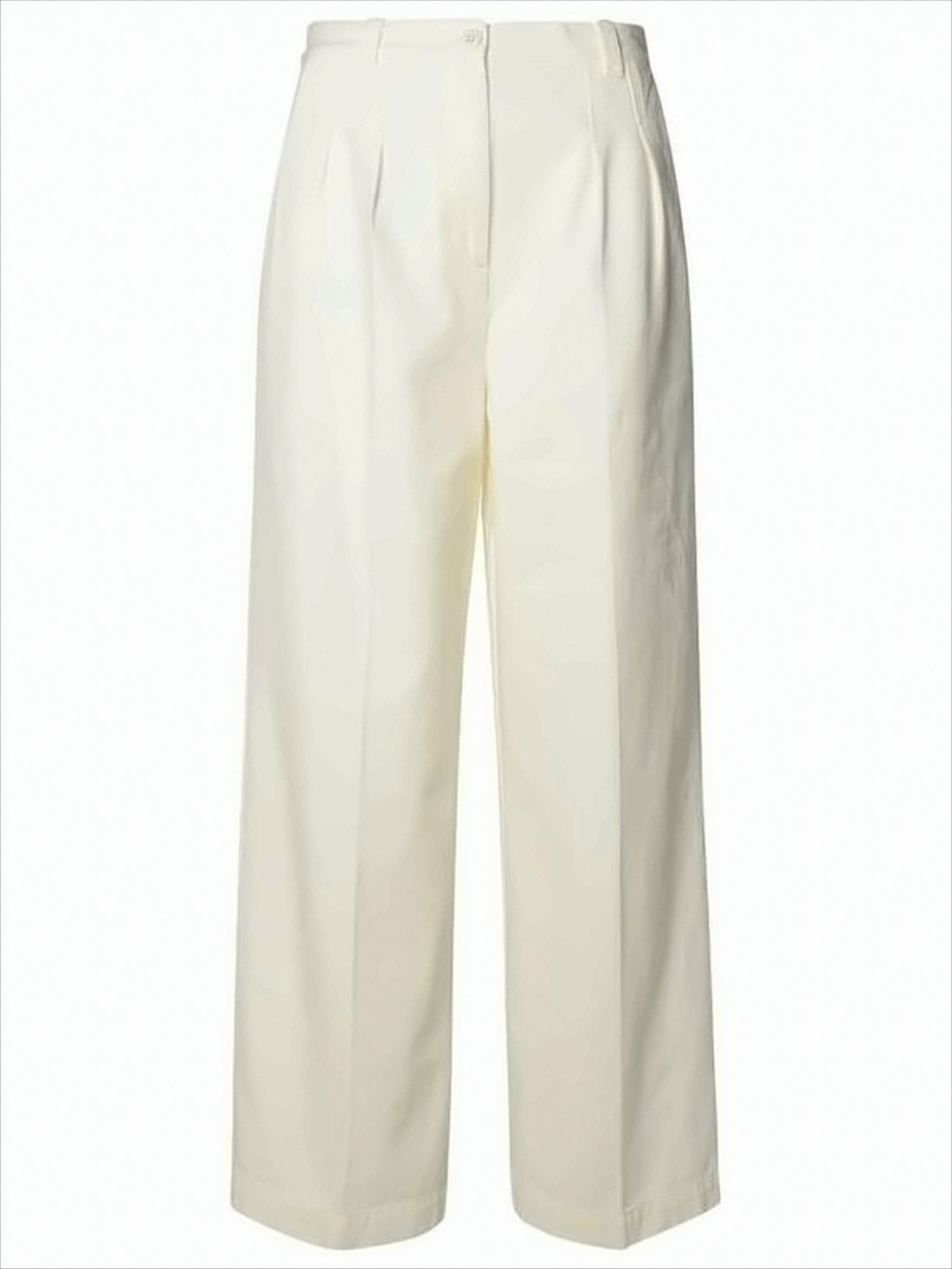 Straight-Leg Pants with High Waist