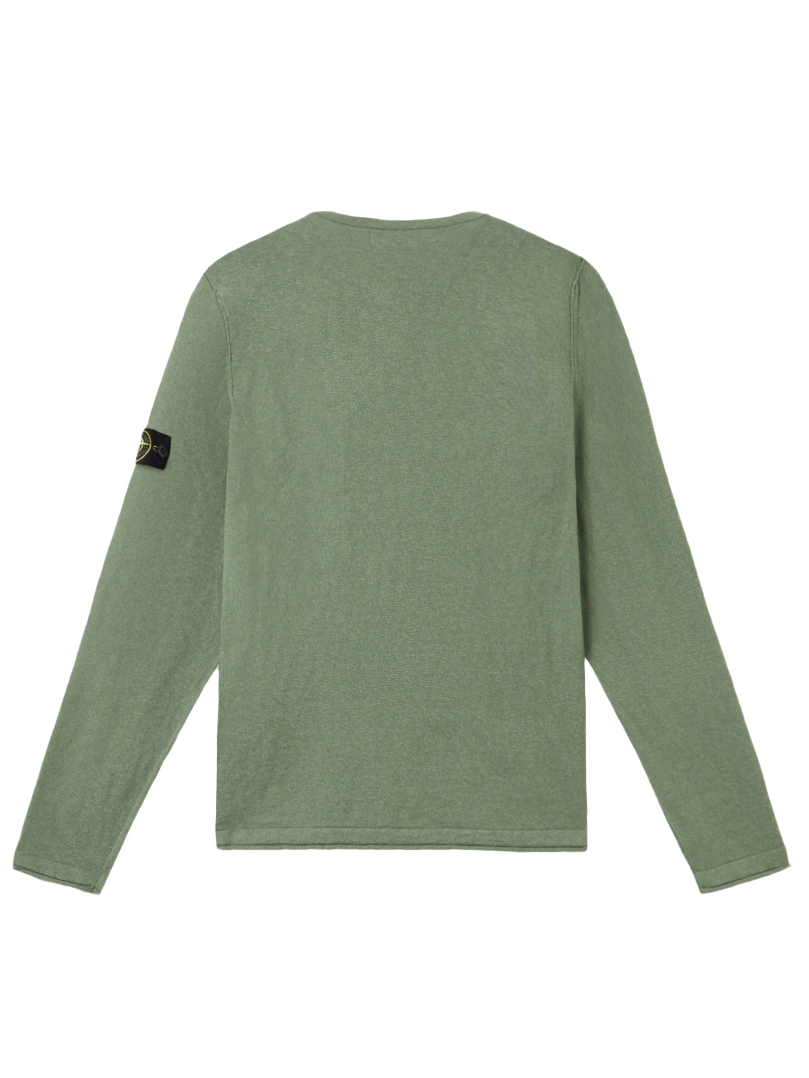 Crew Neck Sweater with Distinctive Logo Patch