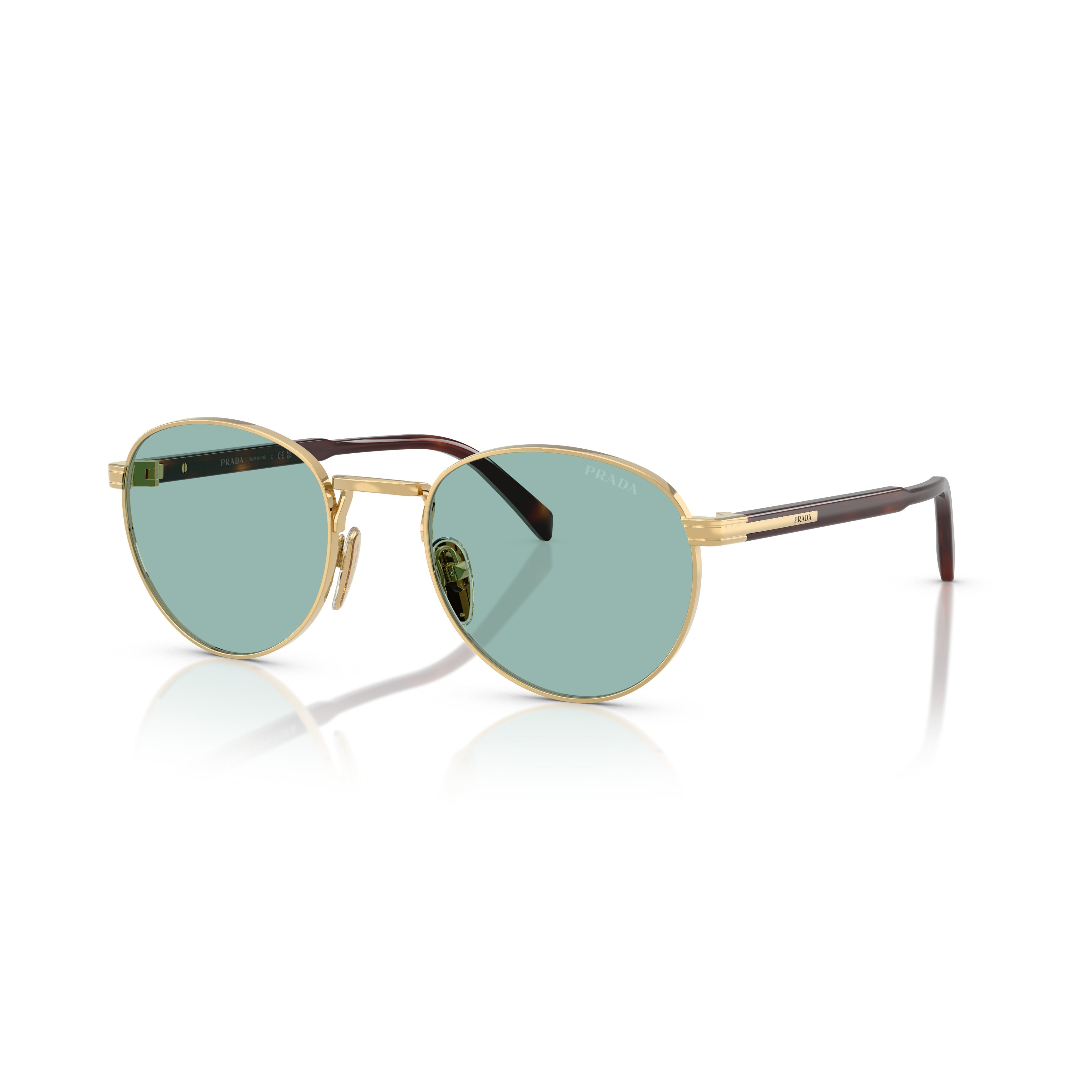0pr B51s Round Green-Tinted Lenses