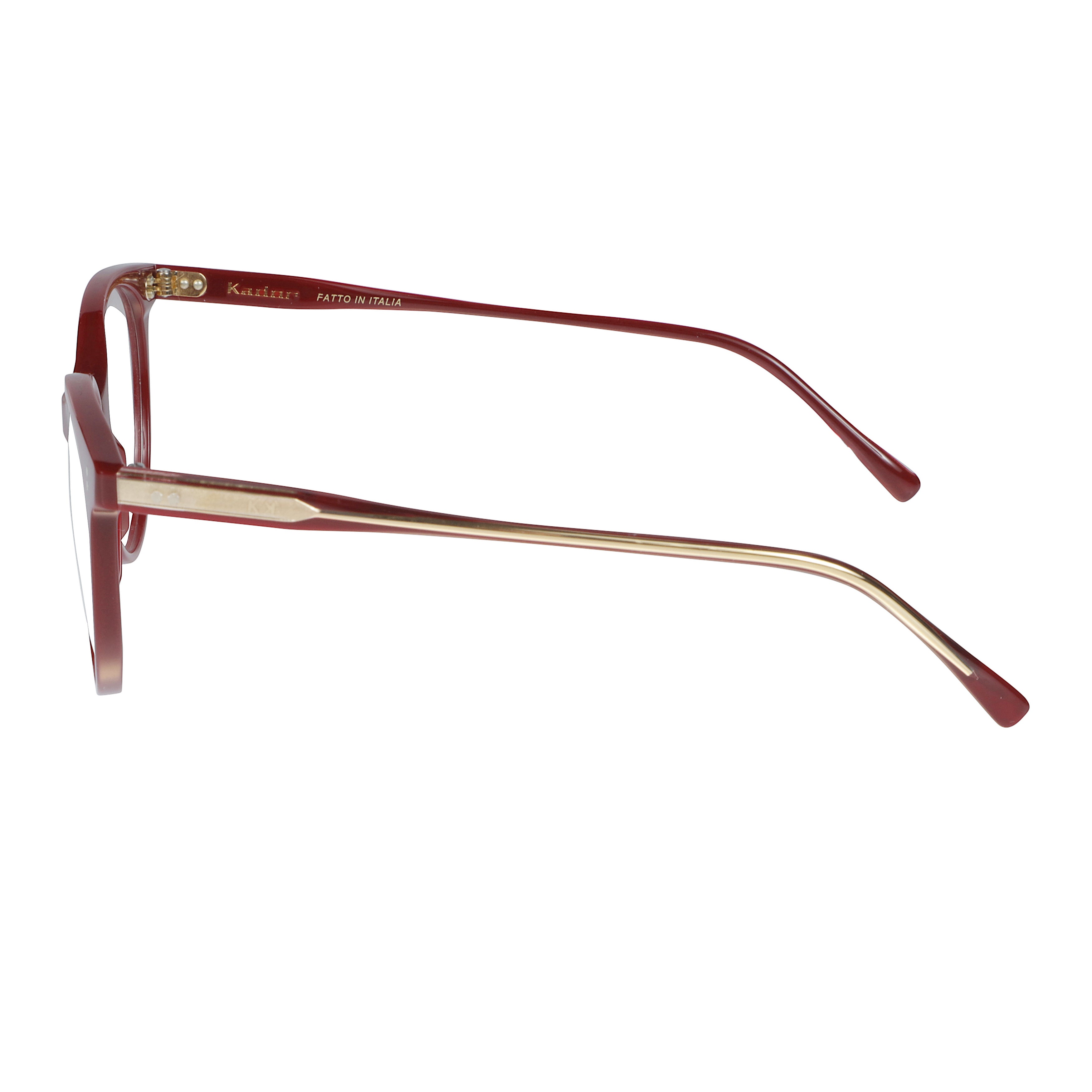 Cynda/N-52 Glossy Rounded Frame Eyeglasses with Decorative Accents