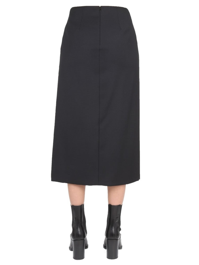 Midi Skirt With Bold Side Slit