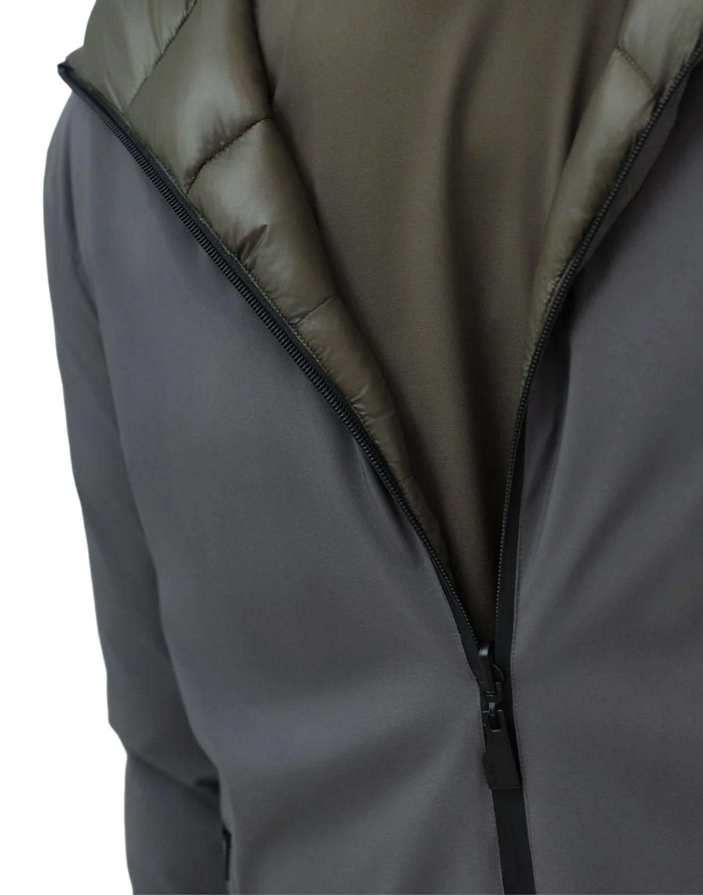 Reversible Stretch Nylon Parka Featuring Quilted