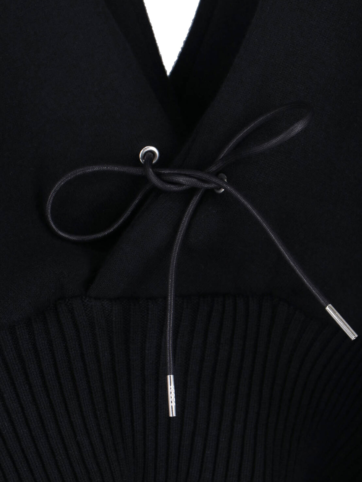 Black V-Neck Cotton Blend Cardigan