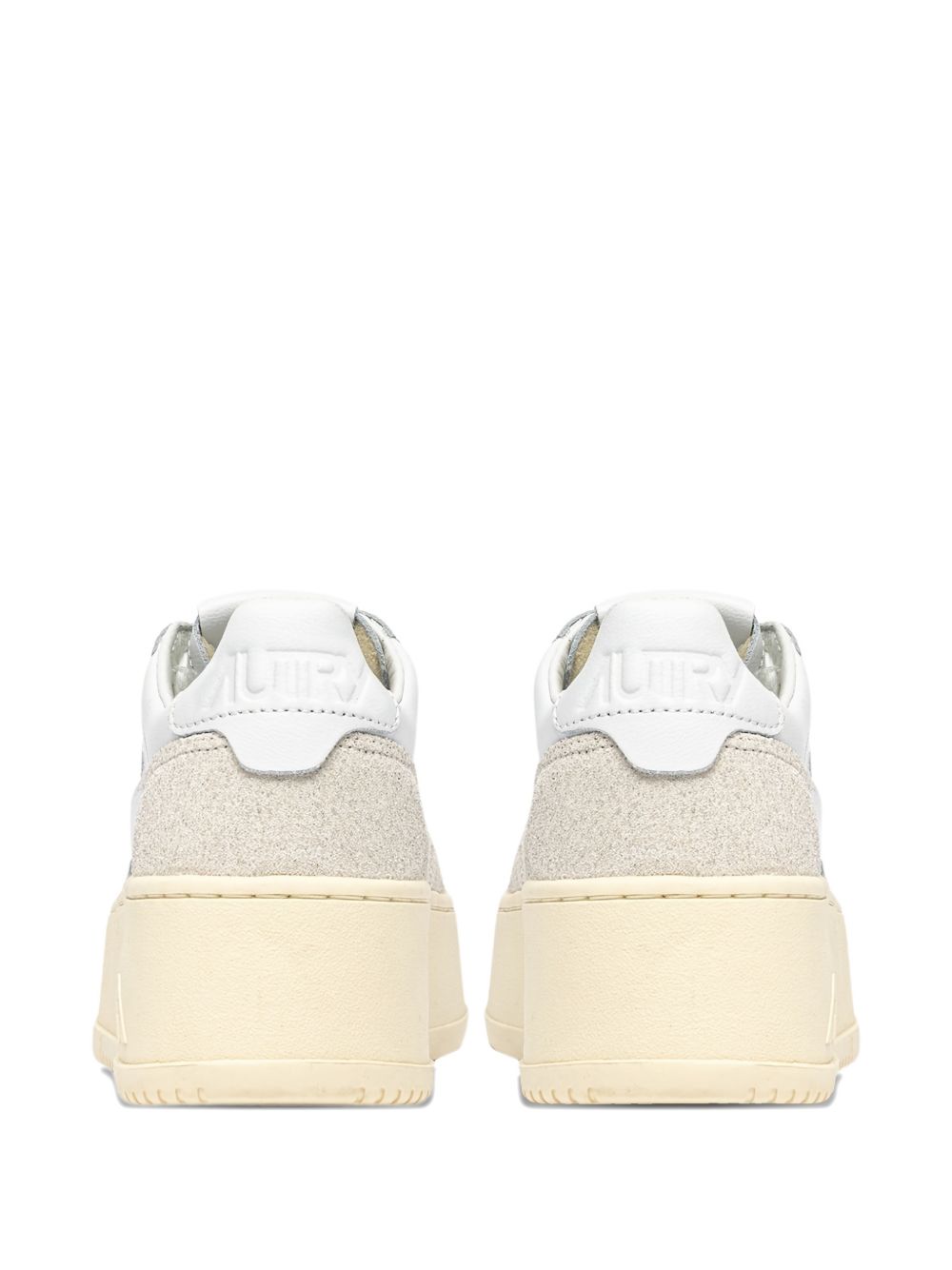 Low-Top Leather Sneakers with Perforated Detailing