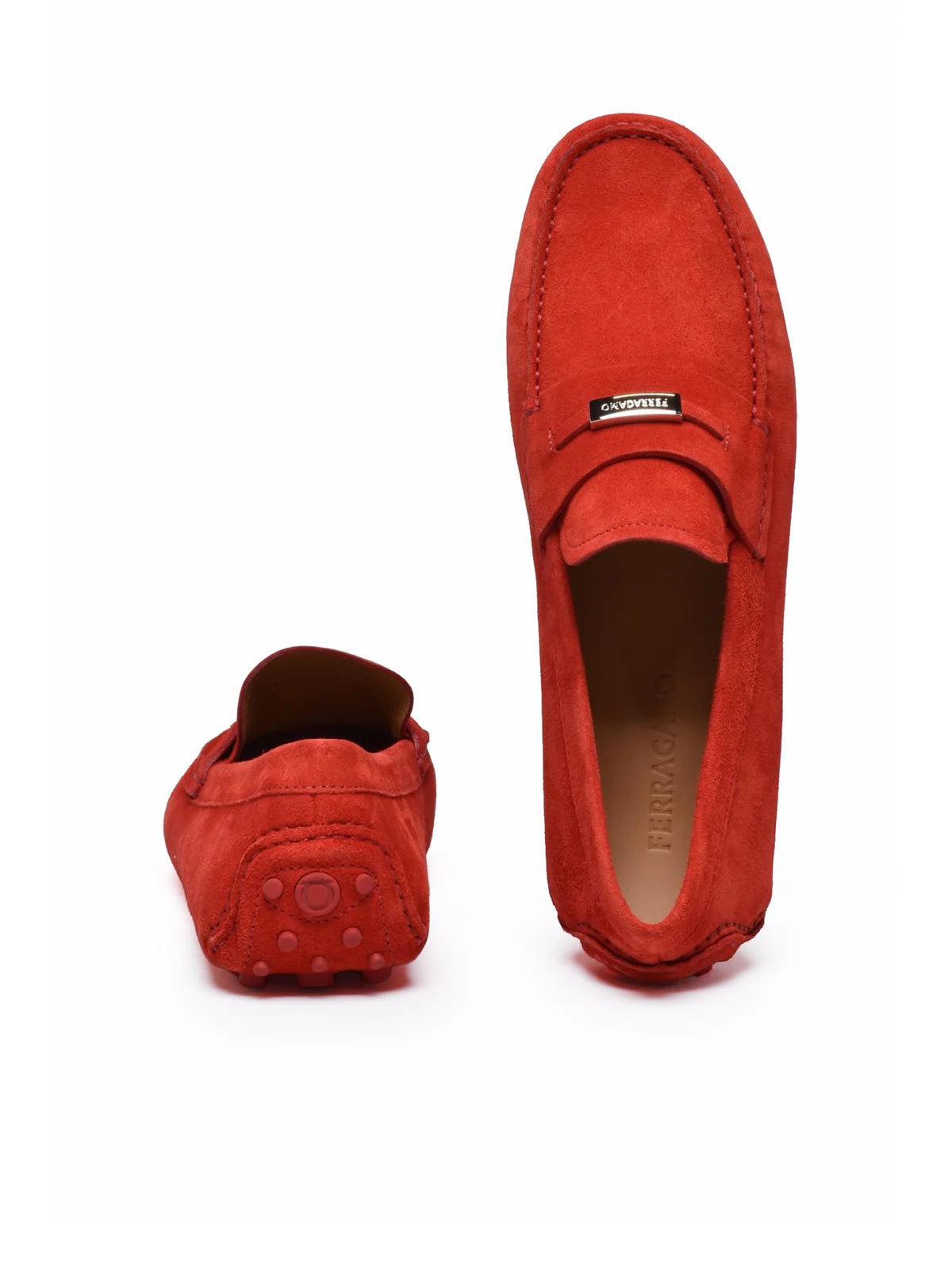 Red 'Grenoble' Leather Loafers