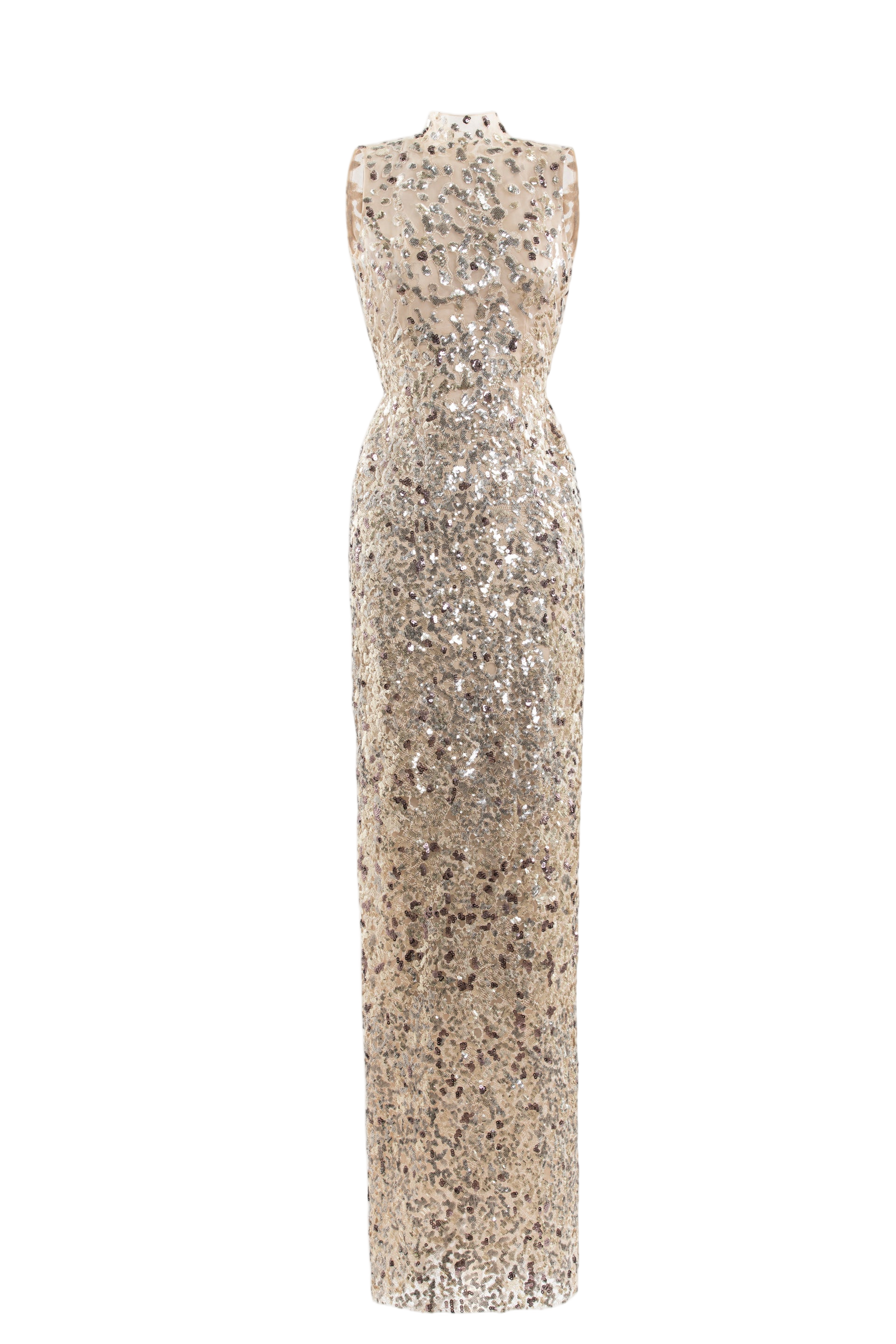 Sequin Embroidered Long Dress