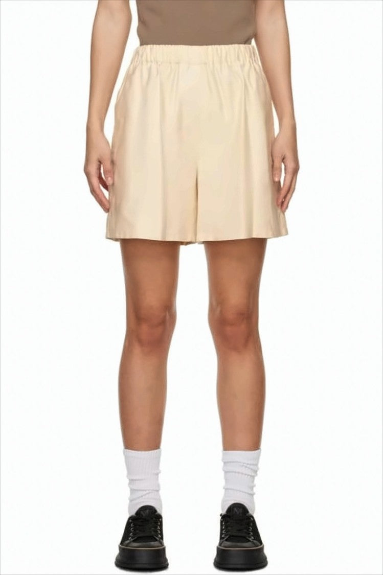 Relaxed Fit Wool-Blend Shorts with Subtle Pleats