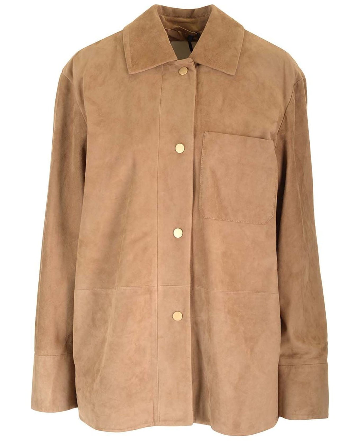 Lambskin Leather Jacket with Classic Collar