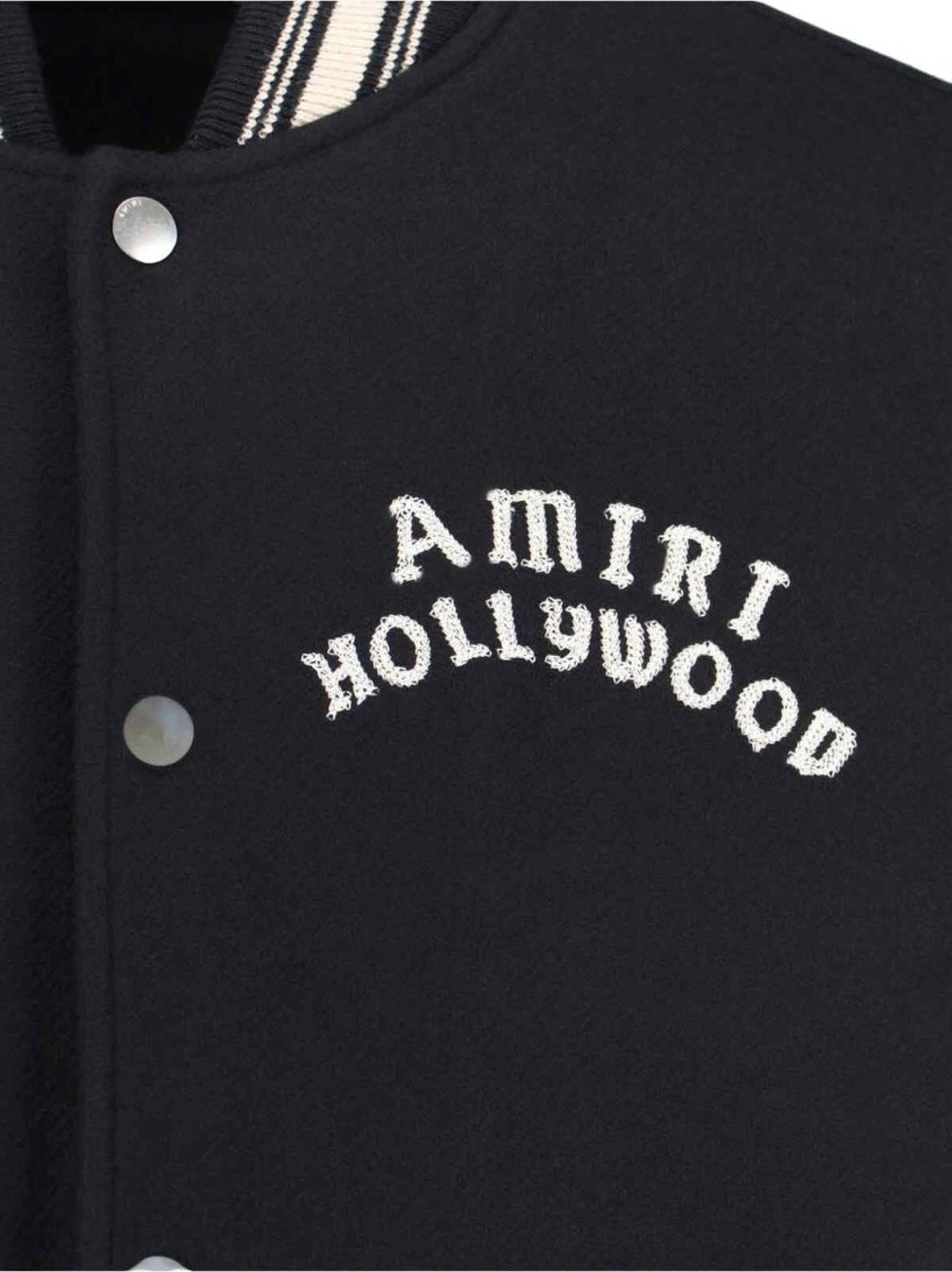 Varsity Jacket With White Contrasting Sleeves And Embroidered Detailing