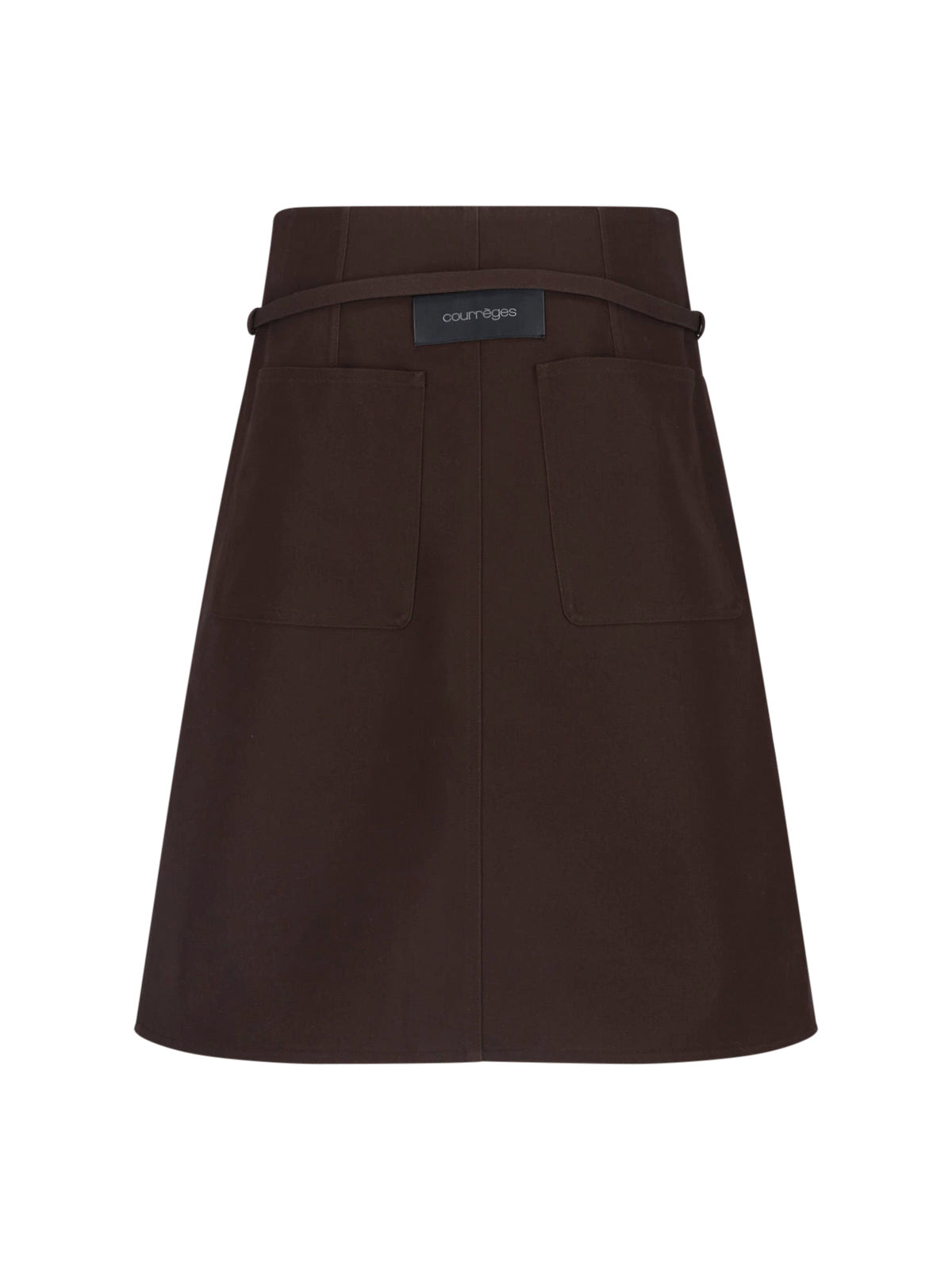 Brown A-Line High Waist Shorts