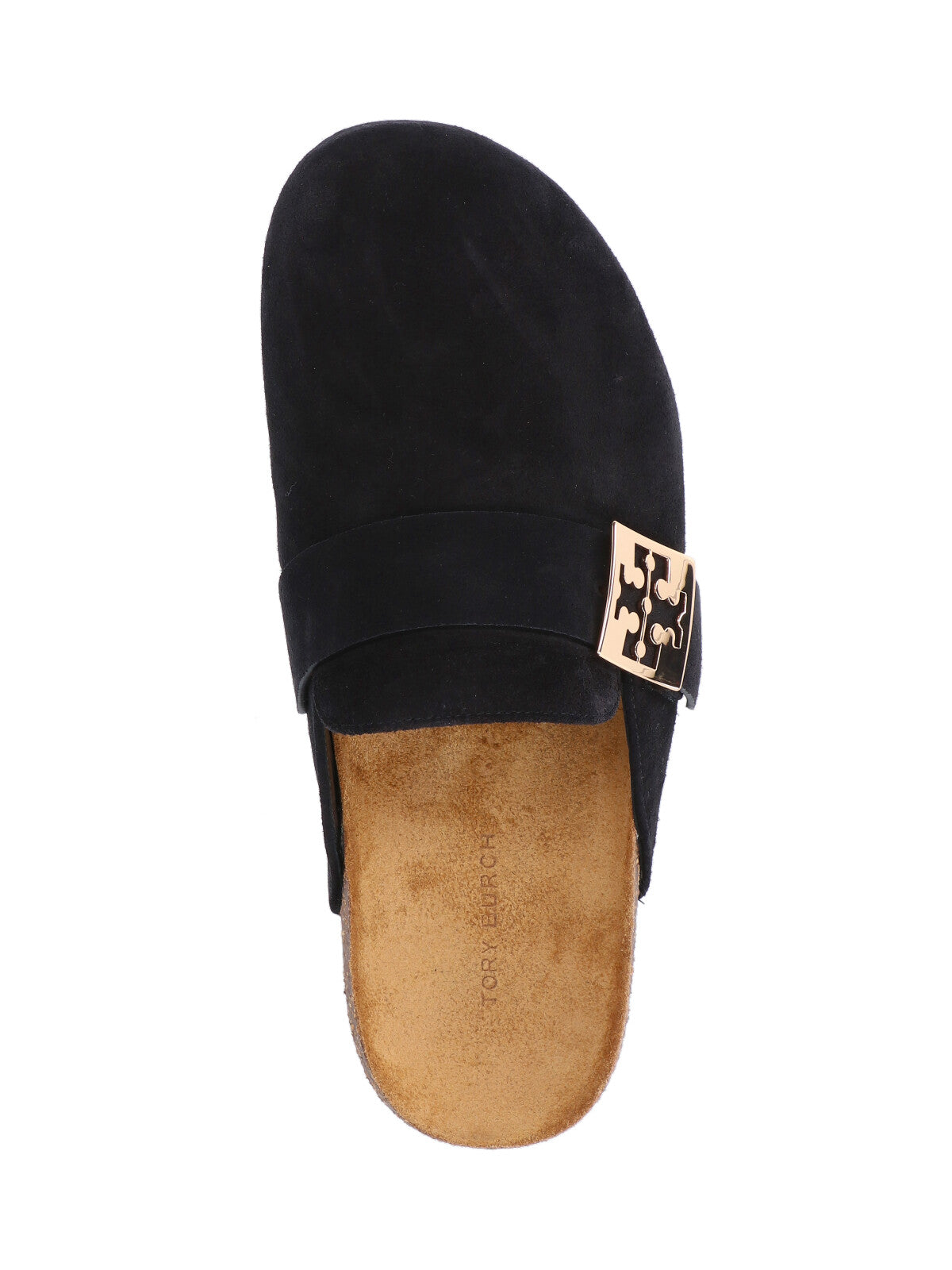Slip-On Black Calf Suede Mules