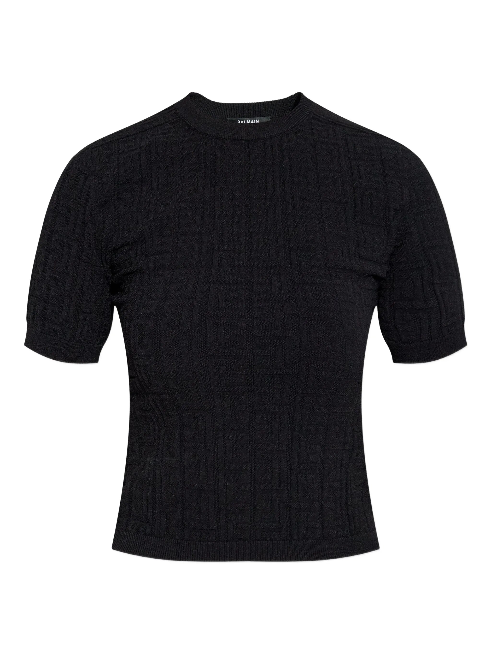 Black Classic Ss Cropped Fitted Top